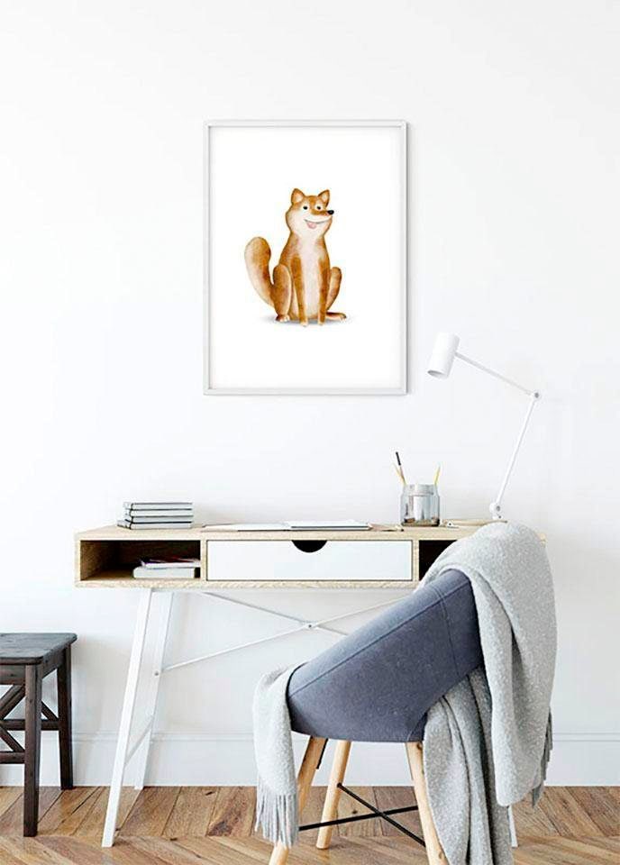 Komar Bild »Cute Animal Dog«, Tiere, (1 St.), Wandbild zur Dekoration - ohne Rahmen