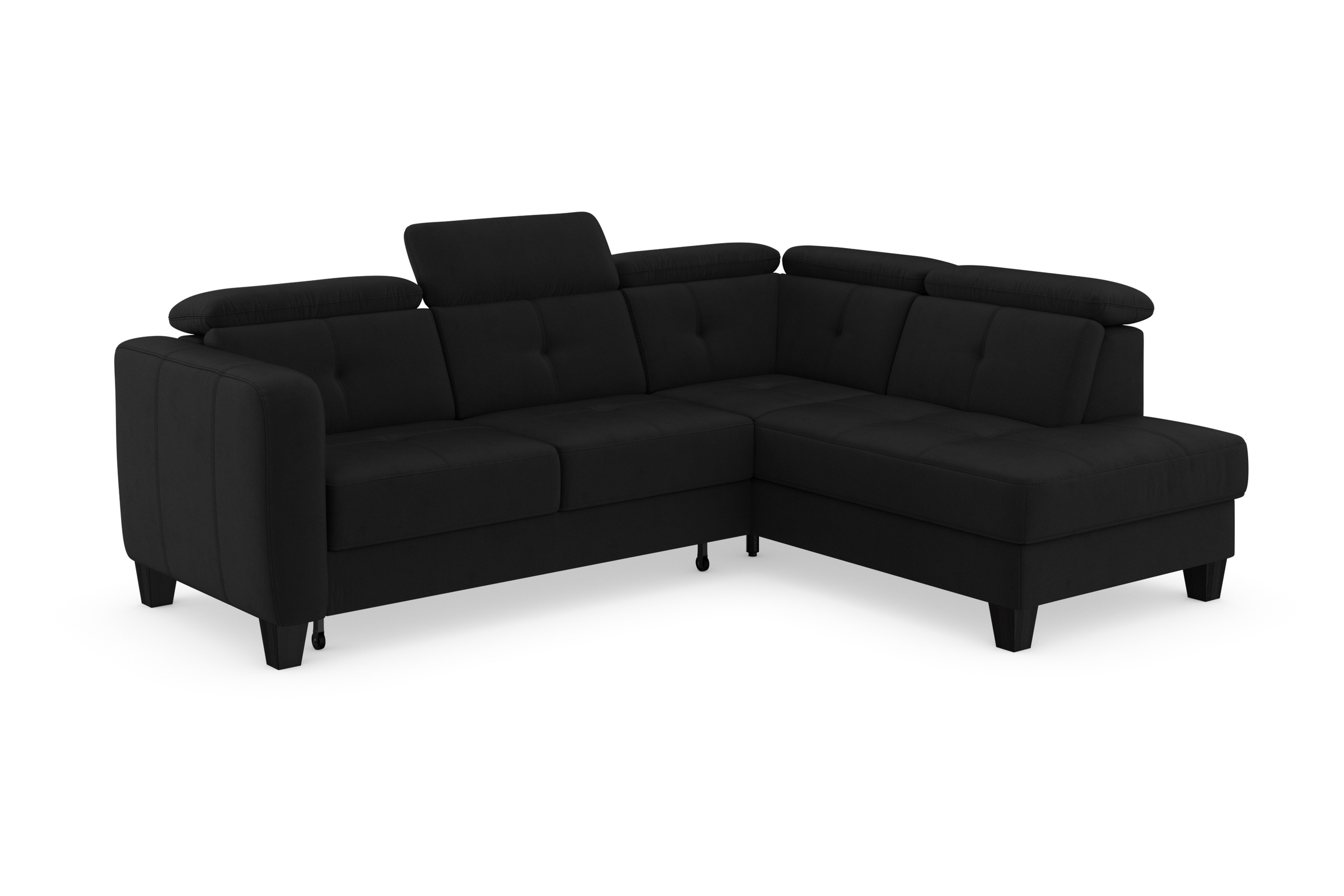 sit&more Ecksofa »Belluci L-Form«, inklusive Federkern, wahlweise mit Bettfunktion und Bettkasten