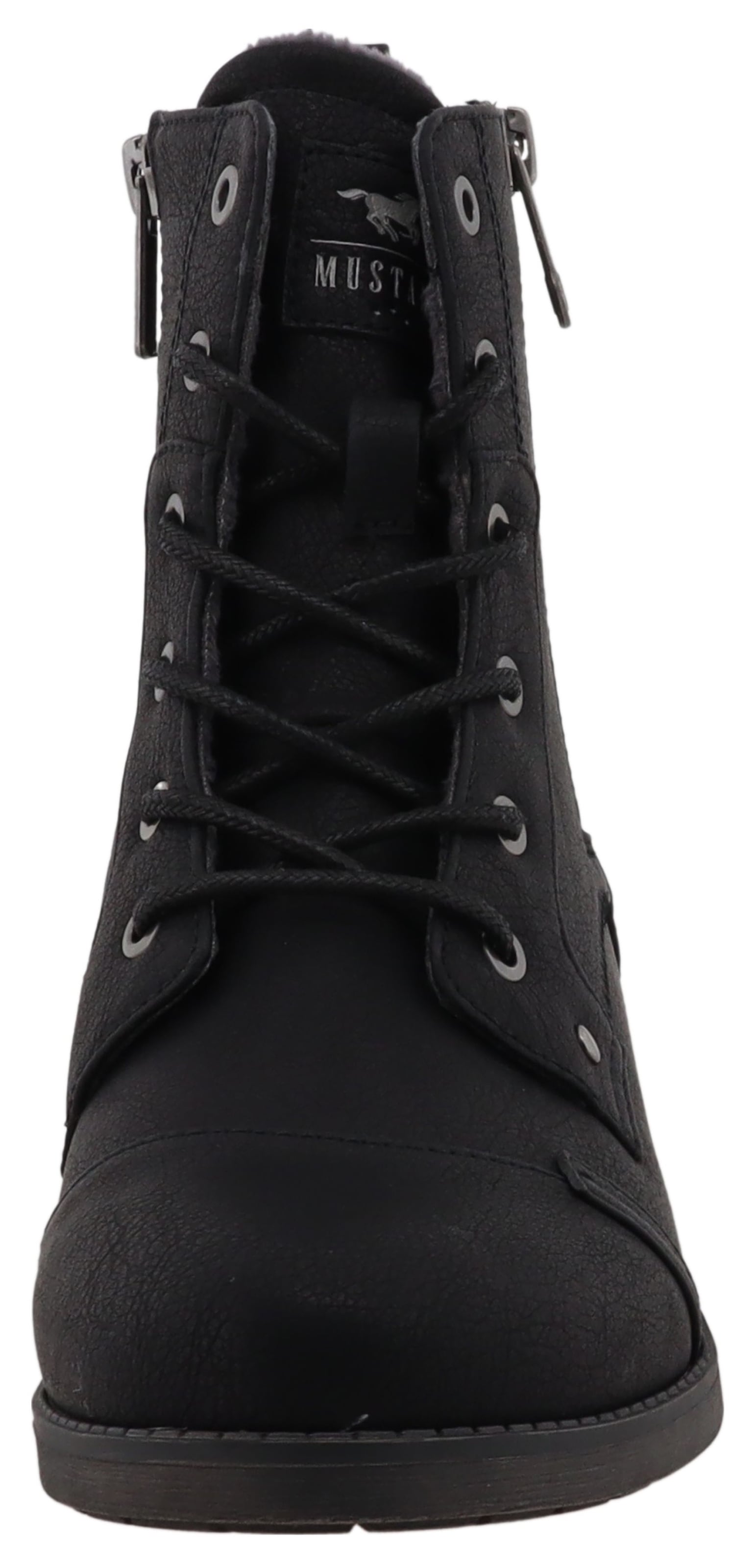 Mustang Shoes Winterstiefelette »Fabienne«, Schnürstiefelette mit Blockabsatz