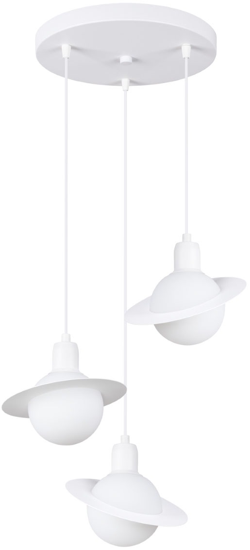 SOLLUX lighting Pendelleuchte »Pendelleuchte HYPERION 3P Weiß«, 3 flammig, günstig online kaufen