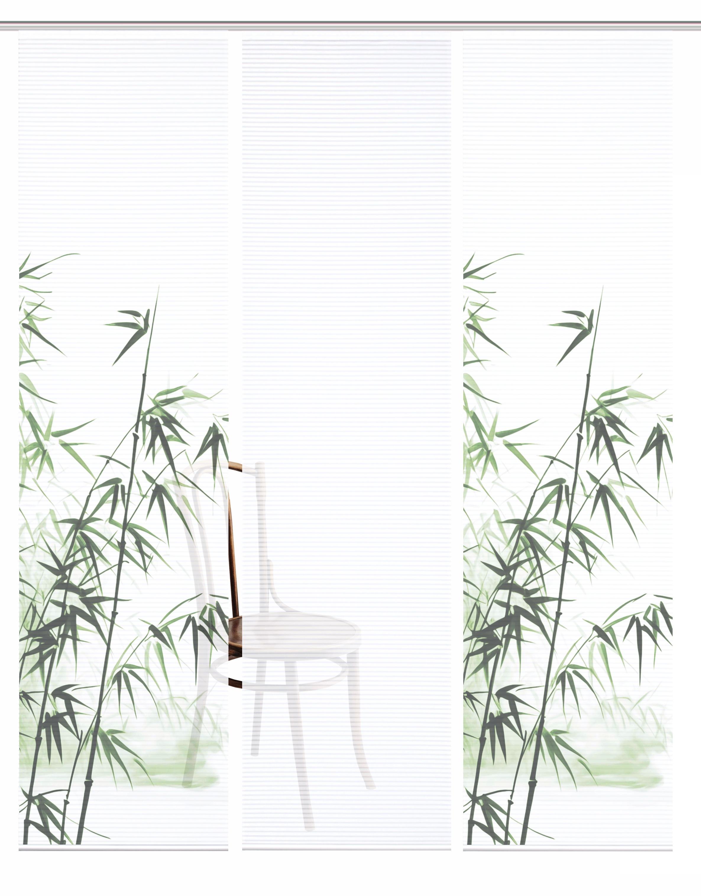 HOME in green Schiebegardine »RUFUS« Paneelwagen 3 Stk. tlg. Bambusoptik, S günstig online kaufen