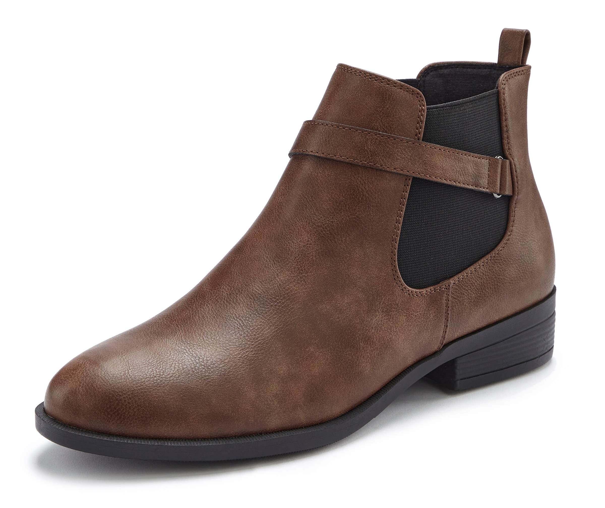 LASCANA Chelseaboots, mit Stretch-Einsatz, Stiefelette, Ankle Boots VEGAN