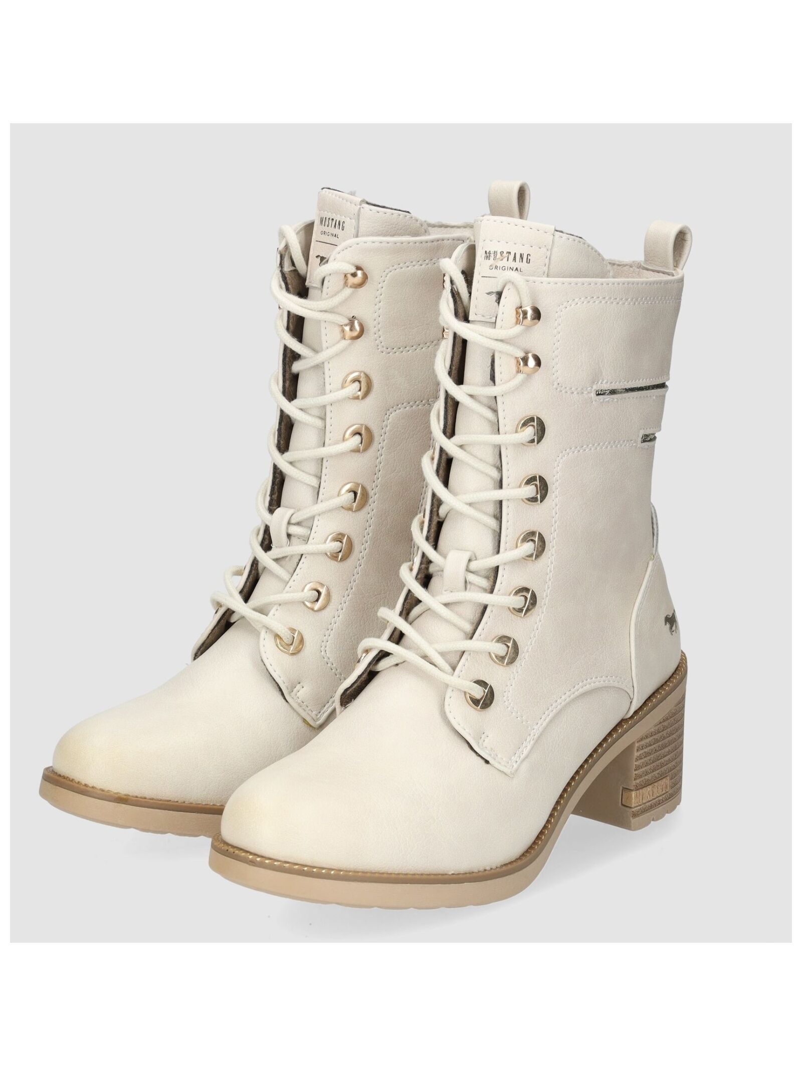 Mustang Shoes Schnürstiefelette »Mustang Shoes Stiefelette Lederimitat«