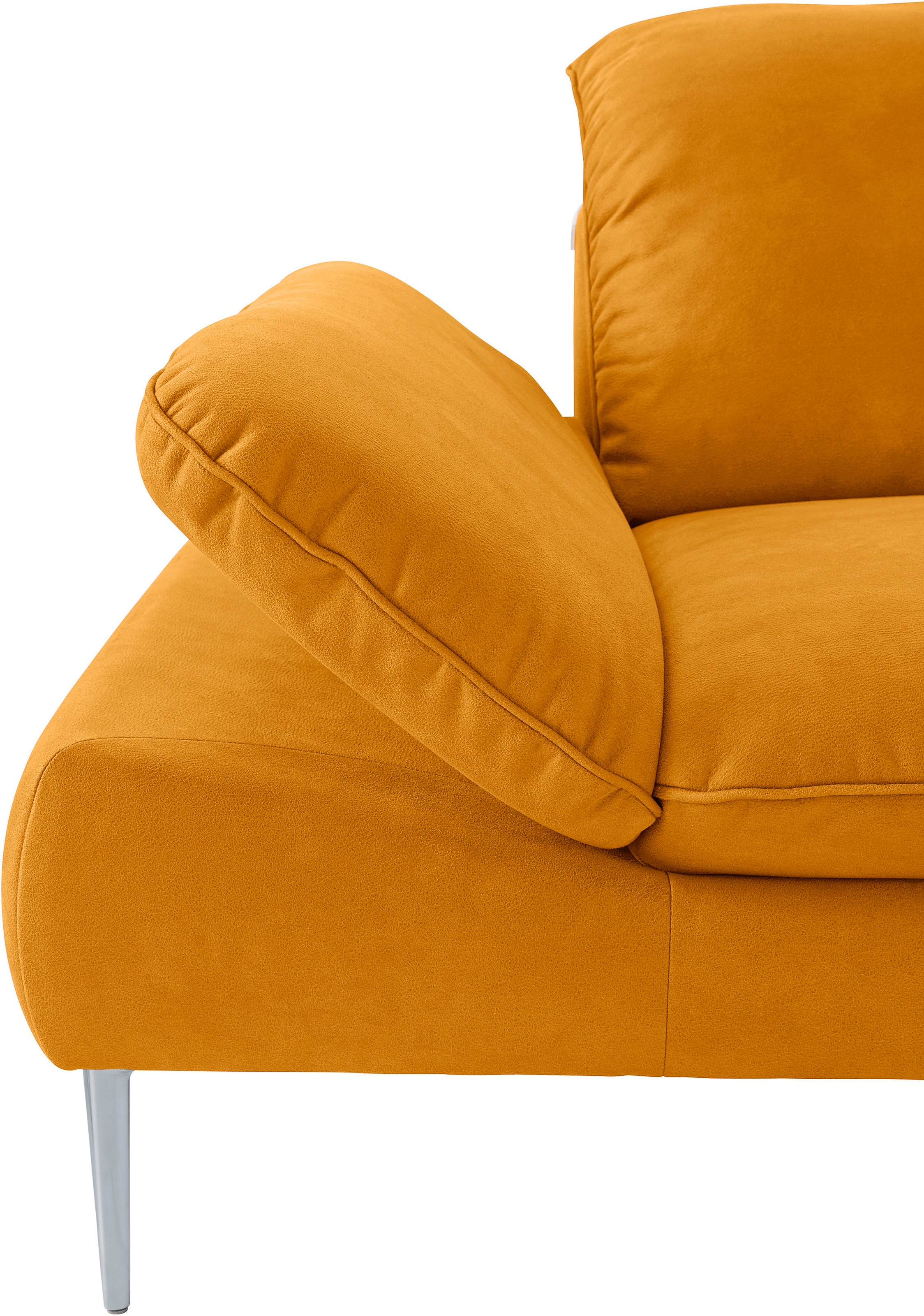 W.SCHILLIG Ecksofa »enjoy&MORE, Designsofa, elegant und bequem, L-Form«, mit Sitztiefenverstellung, Füße silber matt, Breite 310 cm
