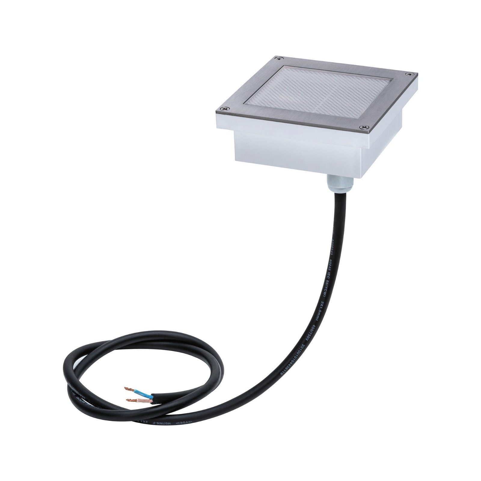 Paulmann LED Einbauleuchte »Brick IP67 eckig 100x100mm 1W 18lm 230V Edelstahl«, 1 flammig, Bodeneinbauleuchte Smart Home Zigbee 3.0, Insektenfreundlich