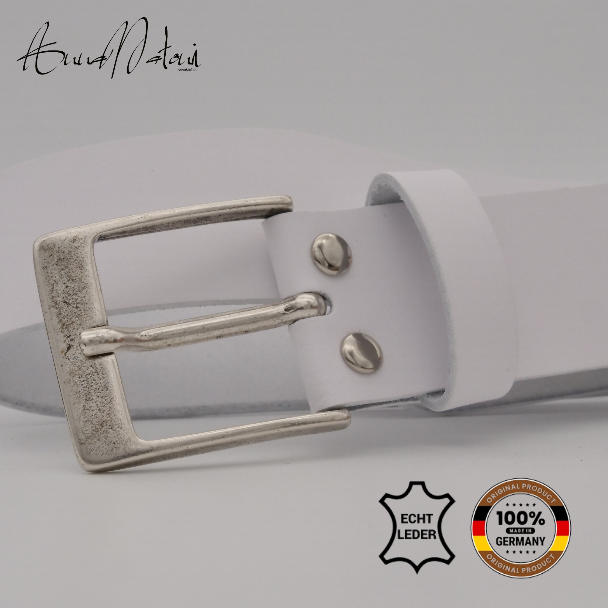 AnnaMatoni Ledergürtel »AnnaMatoni Herren Ledergürtel Made in Germany 4cm echt Leder«