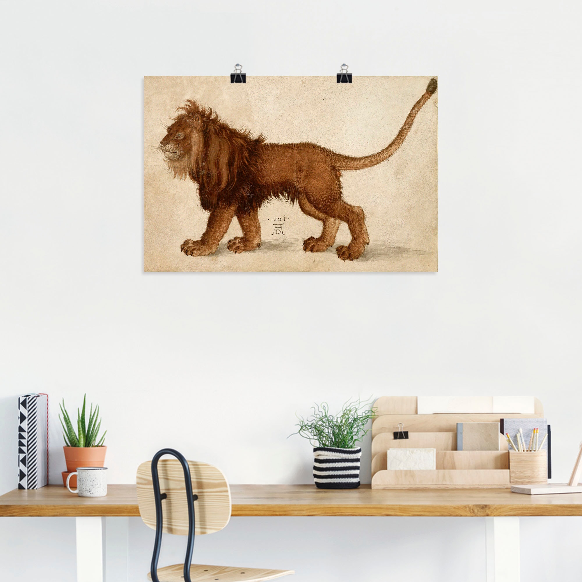 Artland Kunstdruck »Löwe. 1521«, Raubkatzen, (1 St.), als Alubild, Leinwandbild, Wandaufkleber oder Poster in versch. Größen