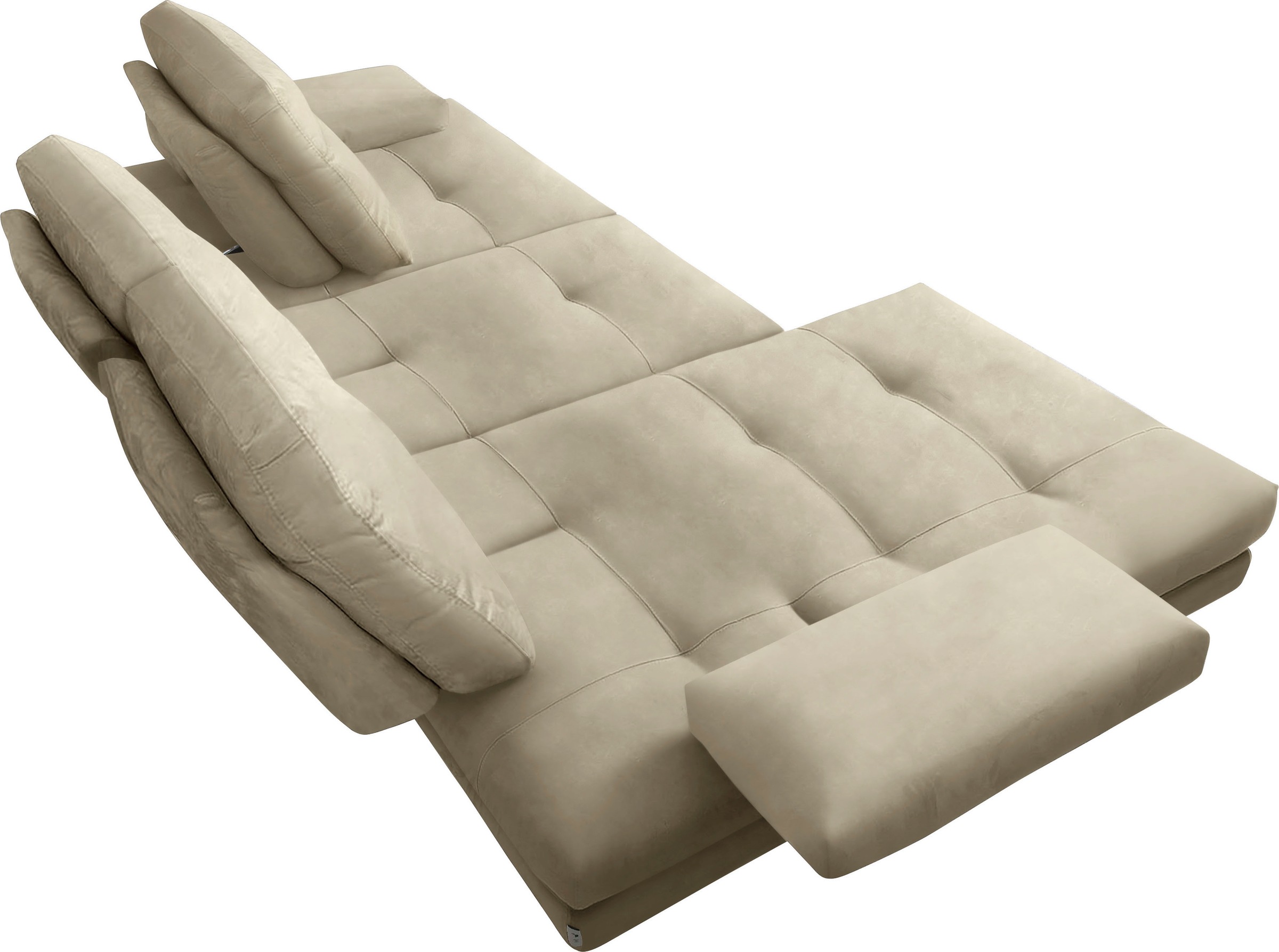 CALIA ITALIA Ecksofa »Toby Wing, L-Form, Designsofa mit sensationellem Sitzkomfort«, inklusive Sitztiefenverstellung, Füße in chrom glänzend