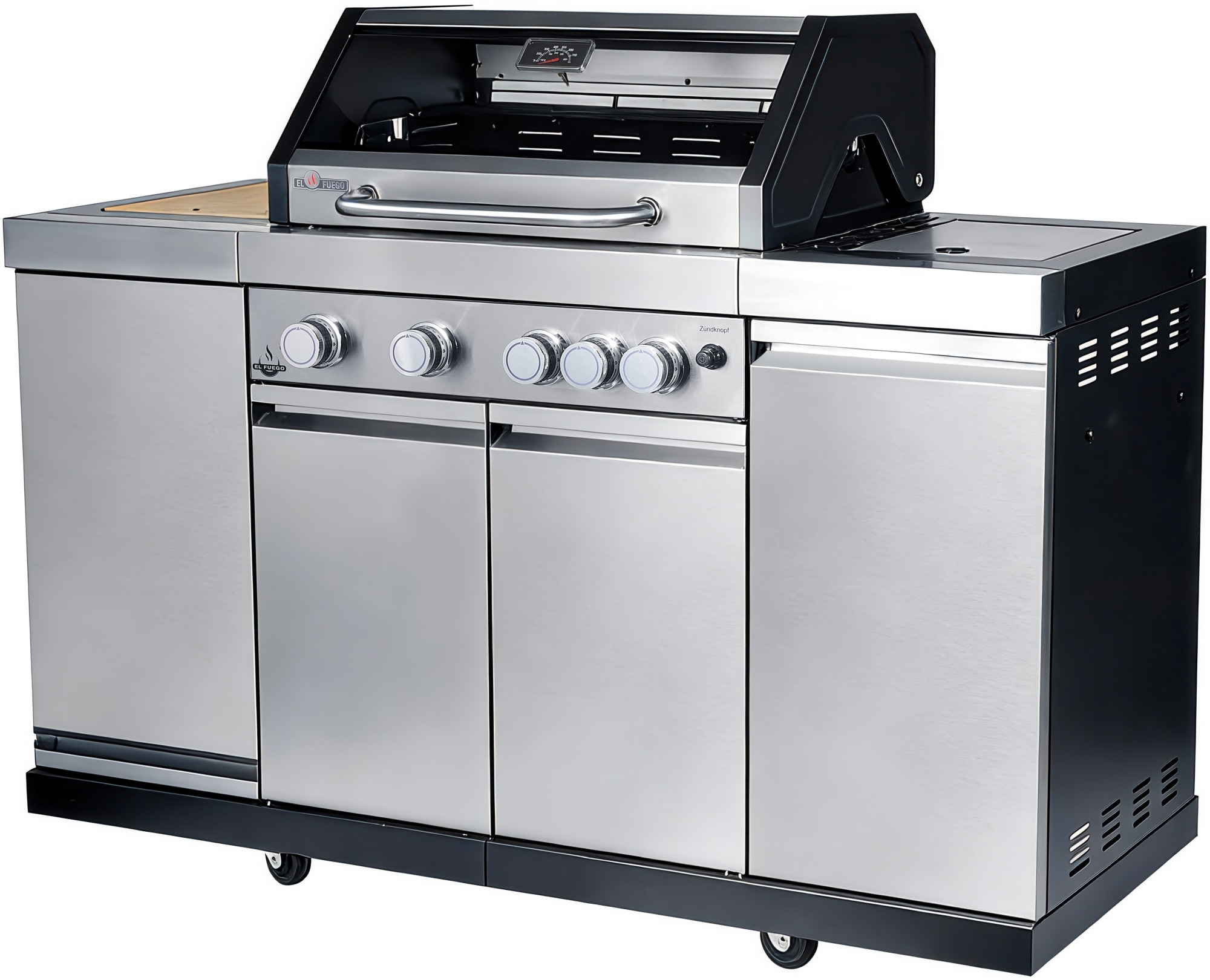 El Fuego Kombigrill »Augusta« 17 kW Gesamtleistung, auch als Holzkohlegrill verwendbar