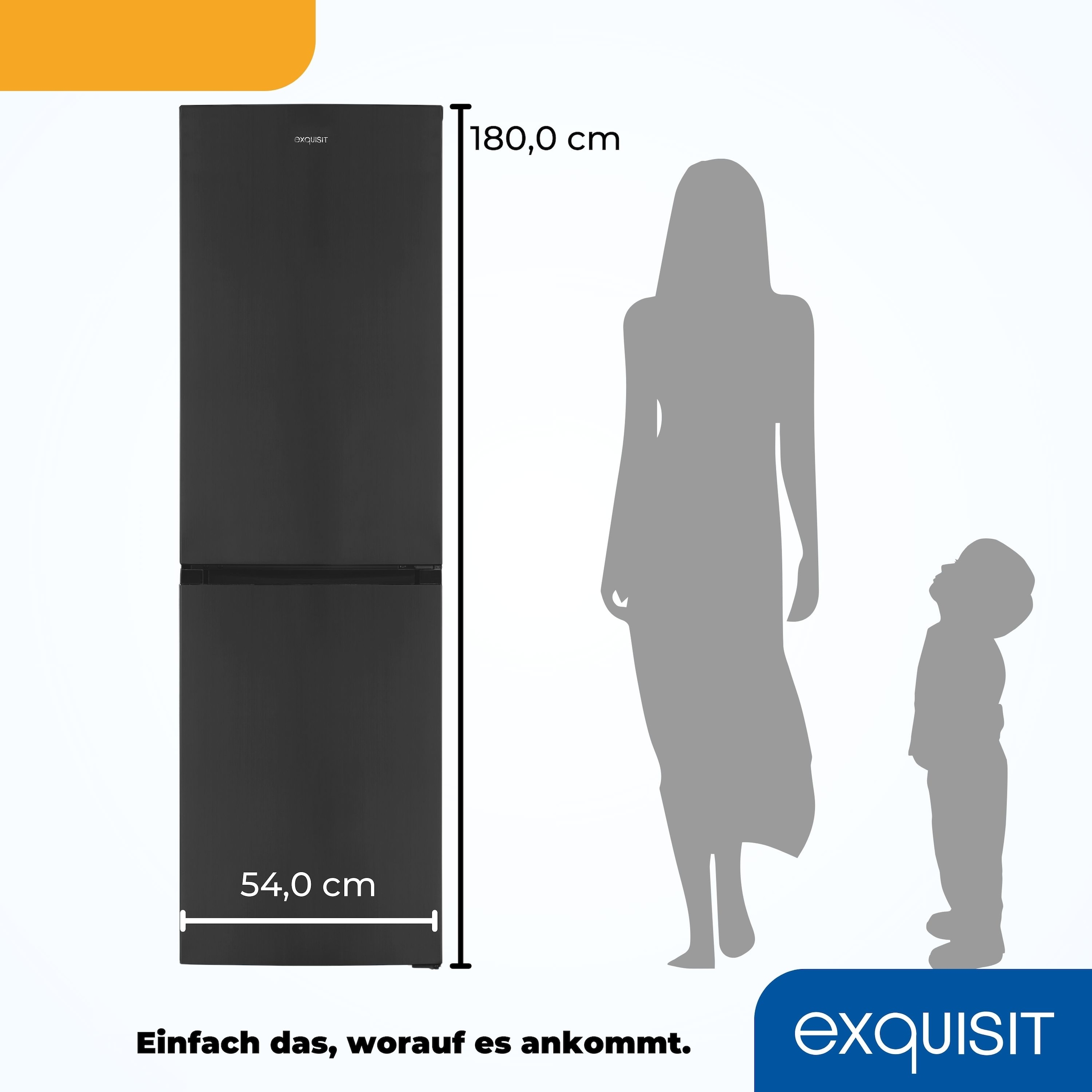 exquisit Kühl-/Gefrierkombination »KGC250-85--040D inoxlook-az«