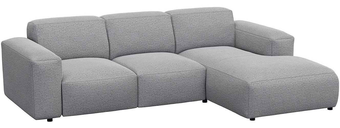 FLEXLUX Ecksofa »Lucera Chaislongue rechts oder links, L-Form, bequem«, modern & anschmiegsam, Kaltschaum, Stahl-Wellenunterfederung