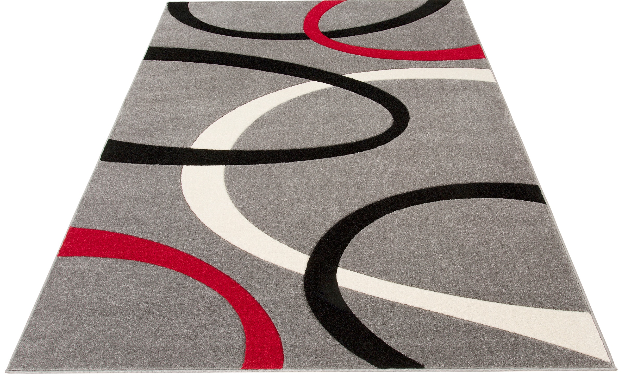 my home Teppich »Bill«, rechteckig, mit handgearbeitetem Konturenschnitt, Kurzflor, elegant, 3D-Design