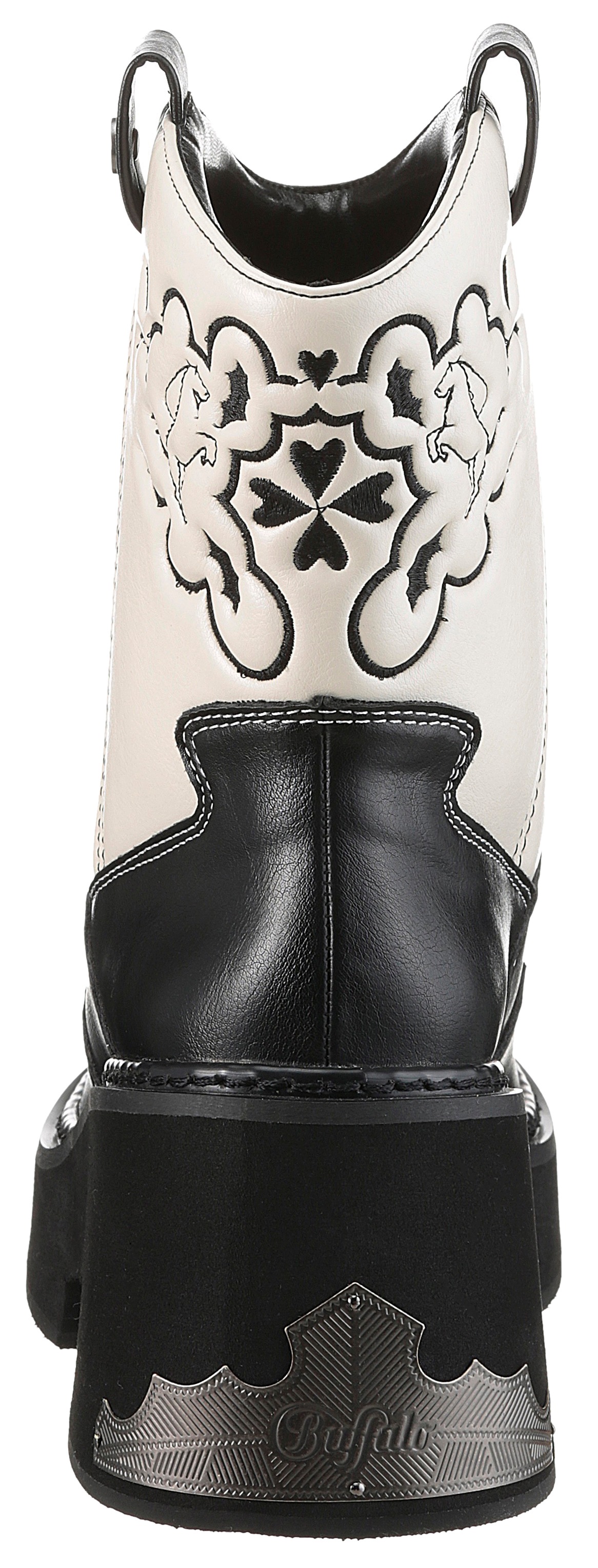 Buffalo Cowboy Stiefelette »BULL BOOT VEGAN«, Westernstiefelette, Cowboy Boots, Schlupfboots, mit Stickerei