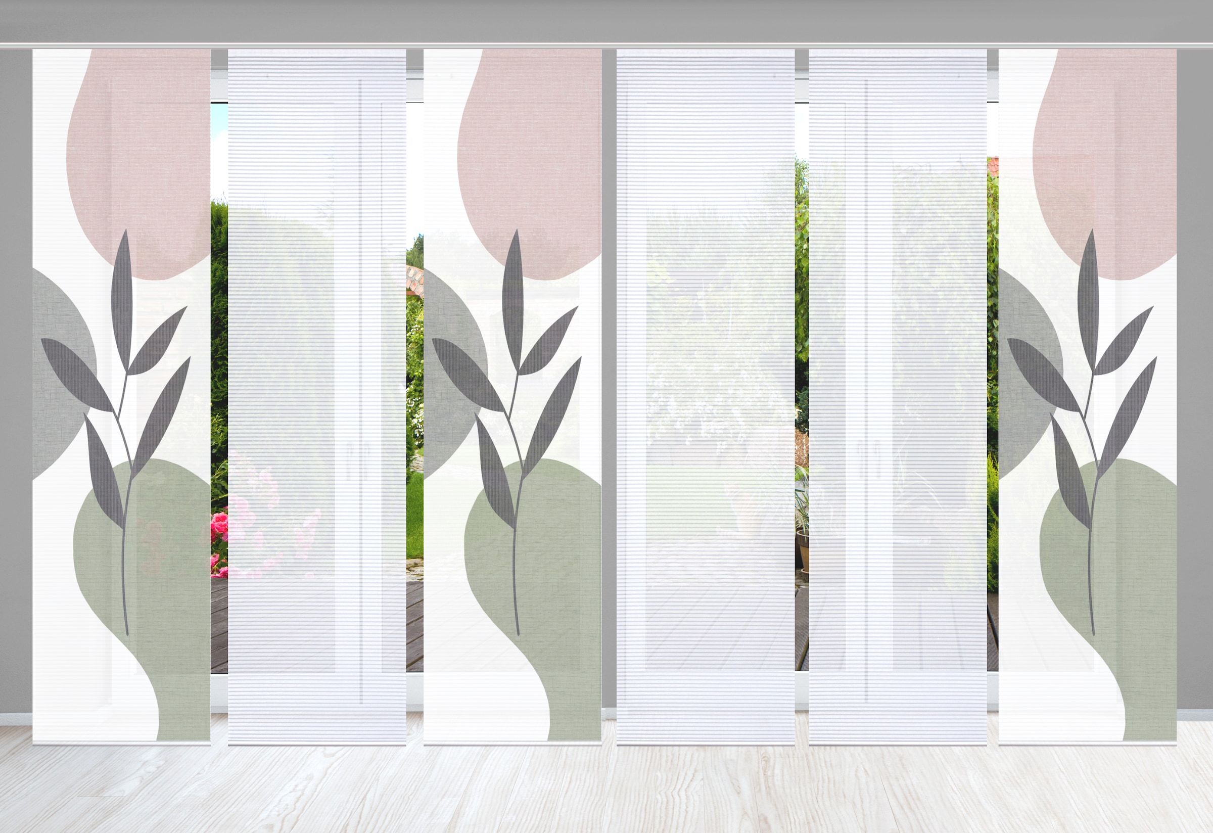 HOME in green Schiebegardine »FRONDA« Paneelwagen 6 Stk. tlg. SET DIGITALDR günstig online kaufen
