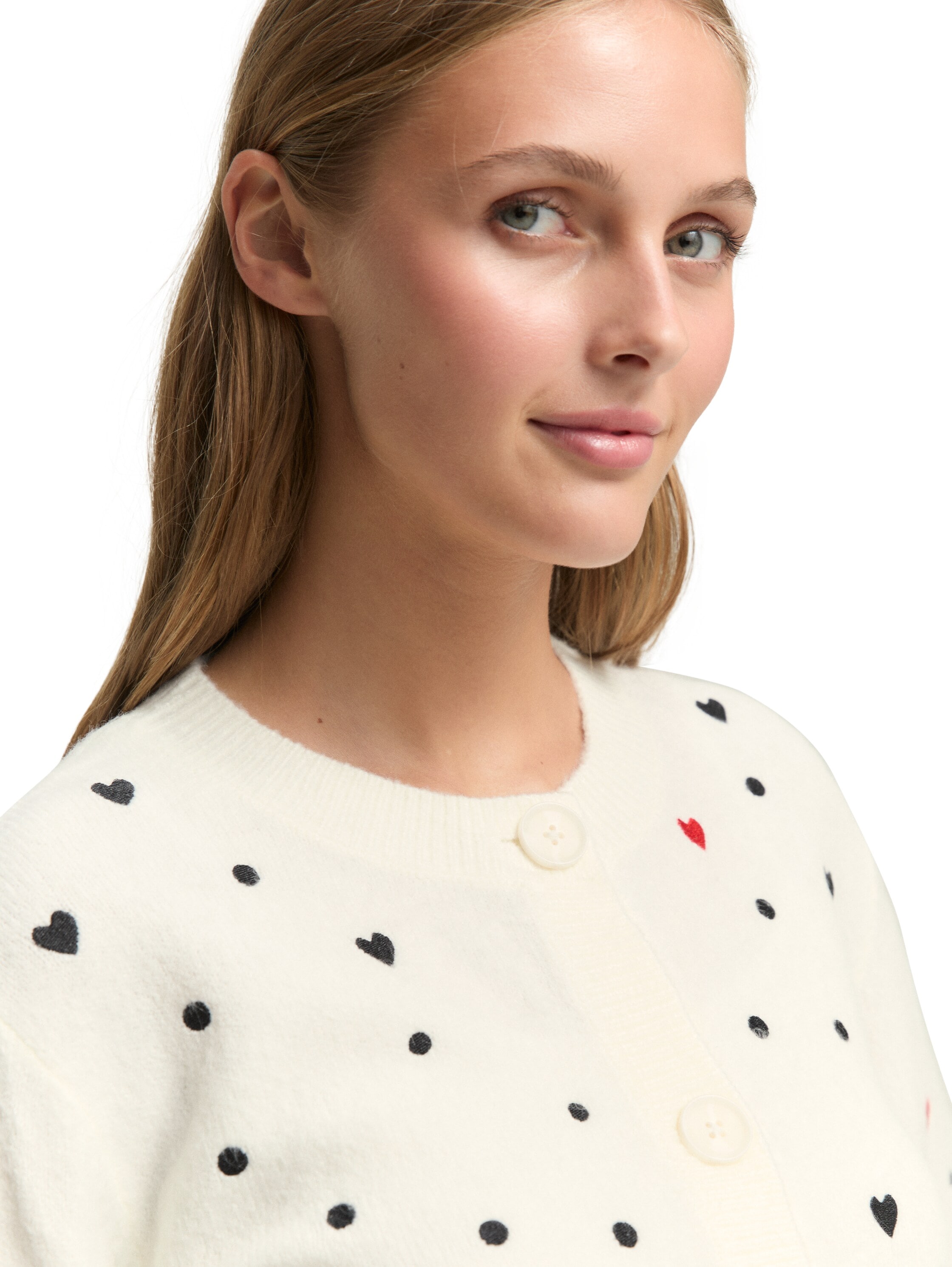 TOM TAILOR Denim Cardigan mit Stickereien