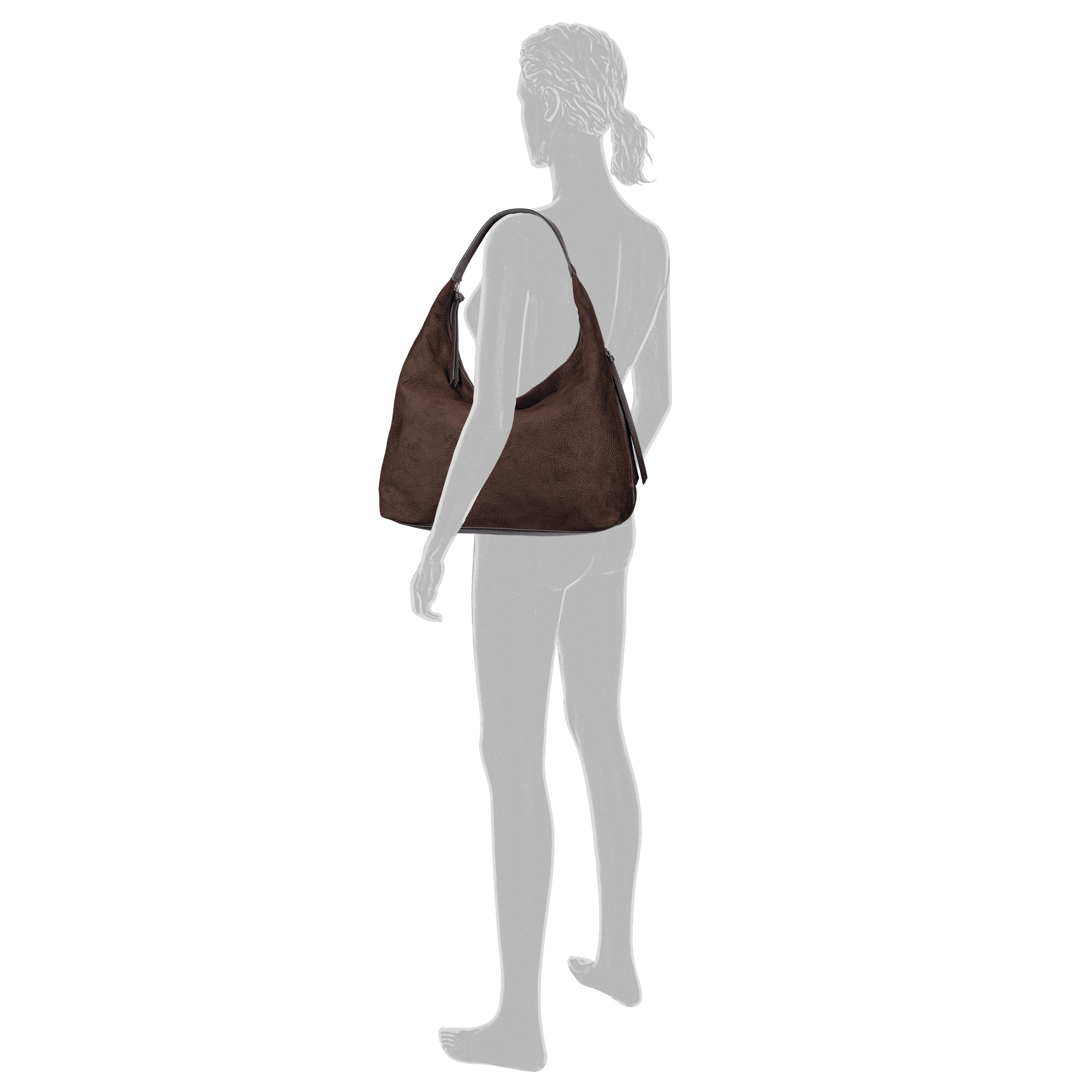 TOM TAILOR Hobo »Aiana« Damen Handtasche, mit Fransen-Reißverschluss