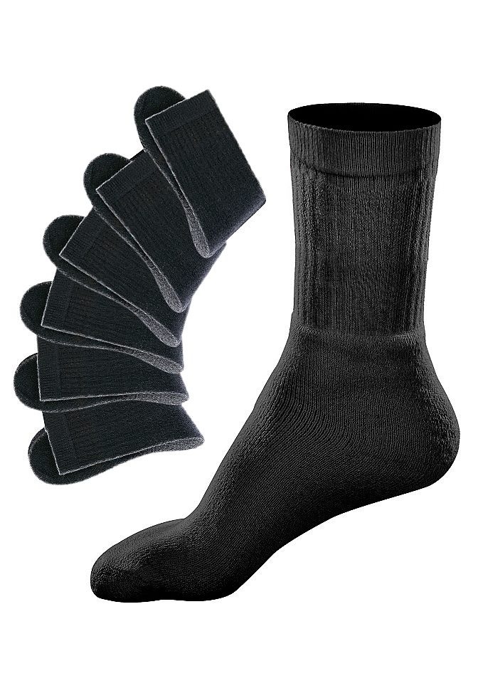 Go in Tennissocken, (Packung, 6 Paar), mit geripptem Schaft