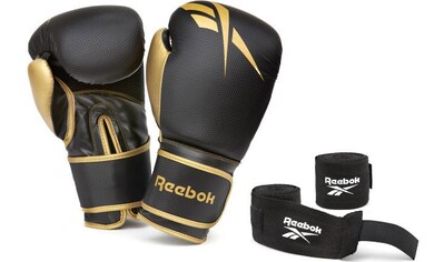 Reebok Boxhandschuhe »12oz. Boxhandschuhe + Handbandagen gold«, (Set, 4) kaufen