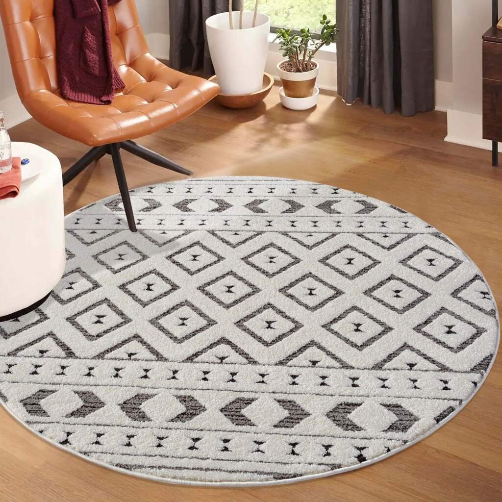 Carpet City Teppich "LOUNGE 9999" rund 15 mm Höhe Kurzflor-Teppich Modern, günstig online kaufen