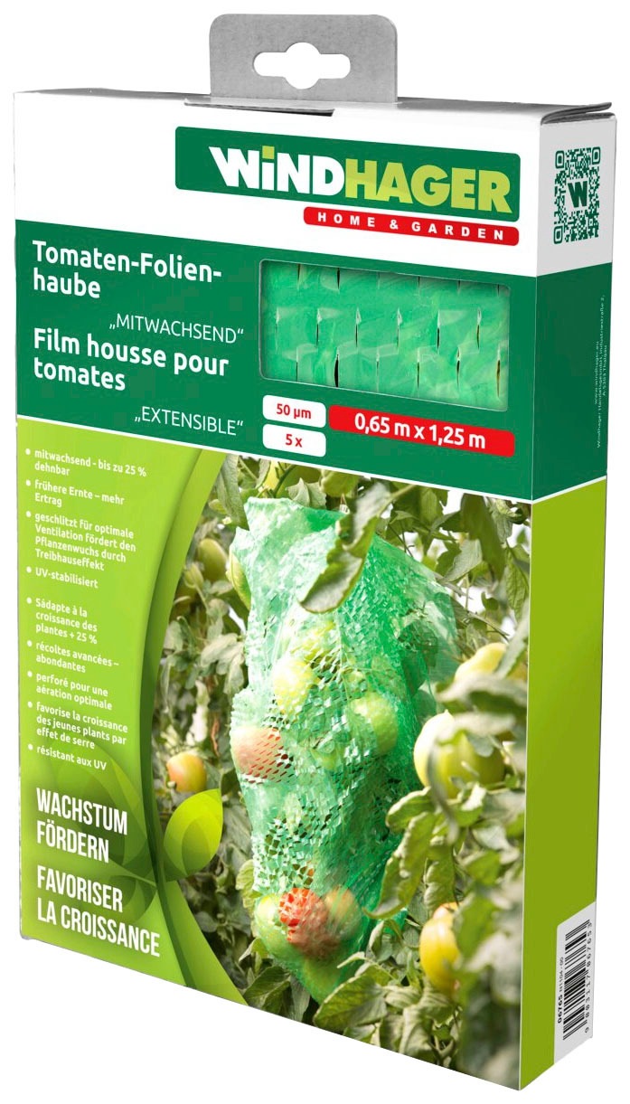 Windhager Winterschutzhaube, Tomaten-Folienhaube, mitwachsend, 1,25 x 0,65 m