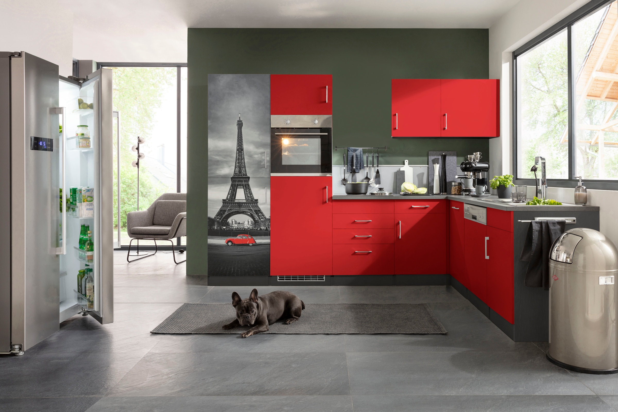 KOCHSTATION Küchenzeile »KS-Paris – Küchen mit einzigartigen Fotomotiven au günstig online kaufen
