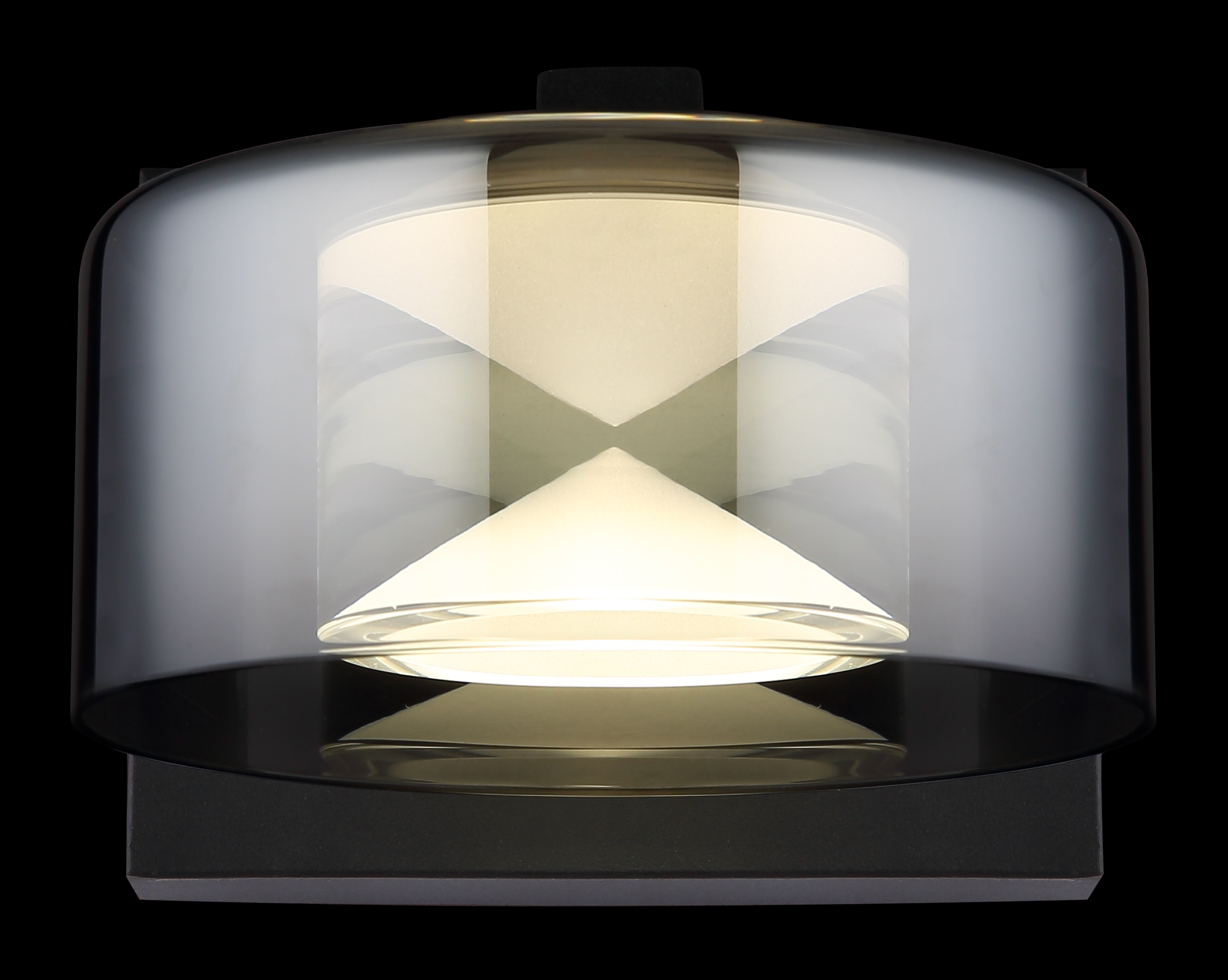 GLOBO LIGHTING LED Wandleuchte »BELINDA«, Leuchtmittel LED-Modul | LED fest integriert, Wandlampe/Glas rauchfarben/4000K/Flur/schwarz
