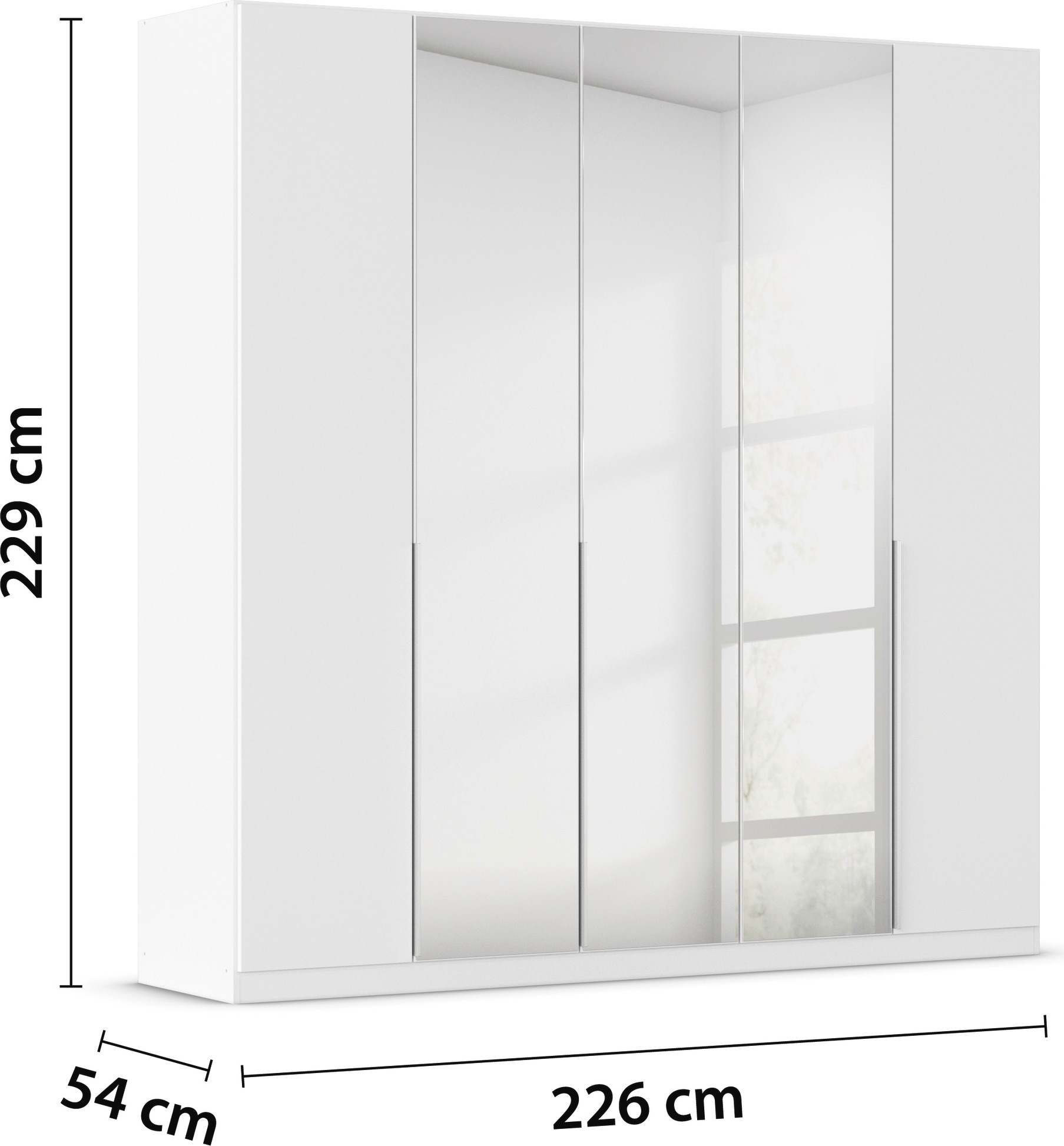 rauch Drehtürenschrank »Kleiderschrank Schrank Garderobe AGORDO mit Dekor- oder Hochglanzfront«, (in zwei Griff-Farben), durchdachte Innenausstattung, in 6 Breiten und 2 Höhen MADE IN GERMANY