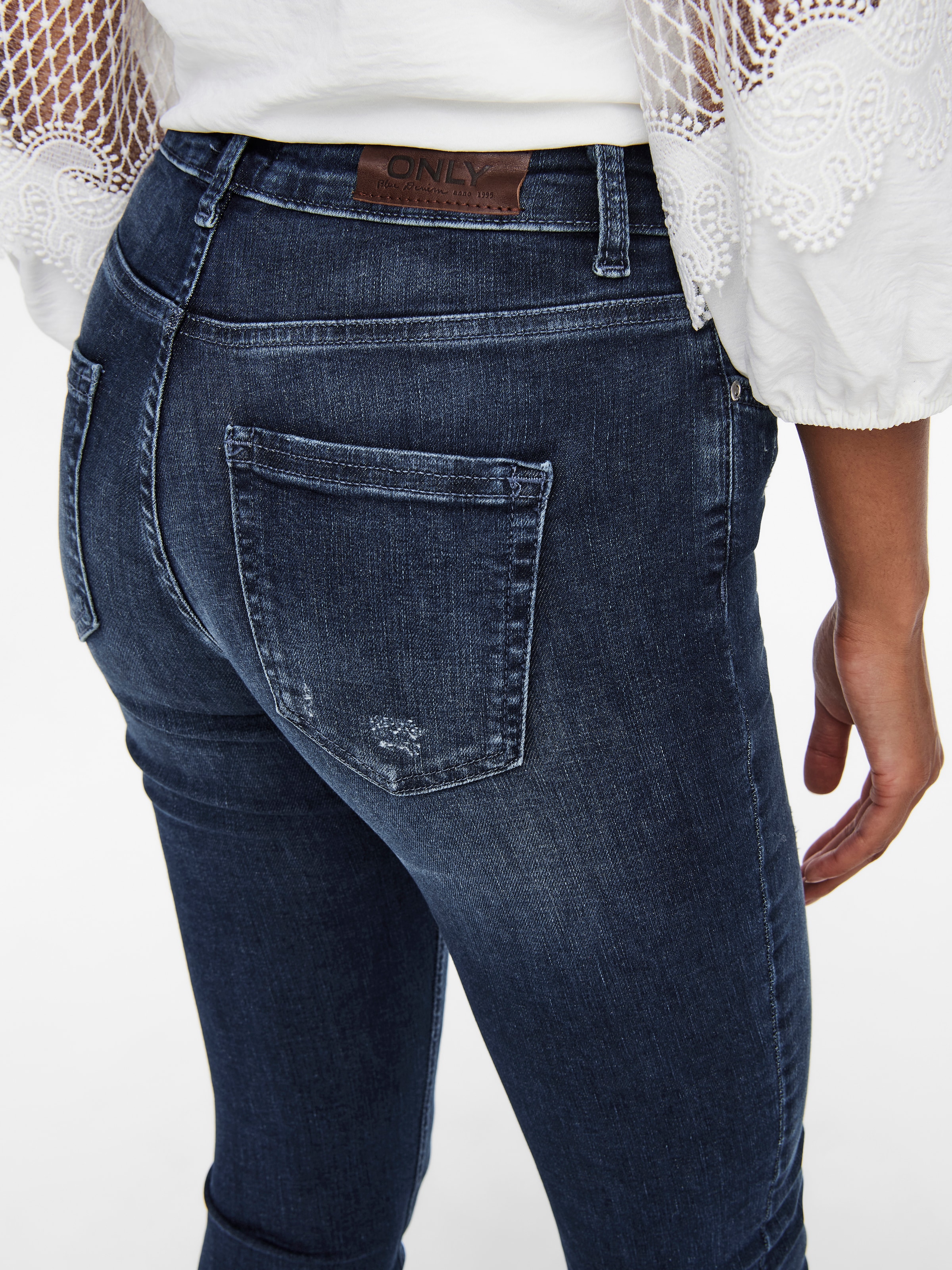 ONLY Skinny-fit-Jeans »ONLBLUSH LIFE MID SK ANK RAW«
