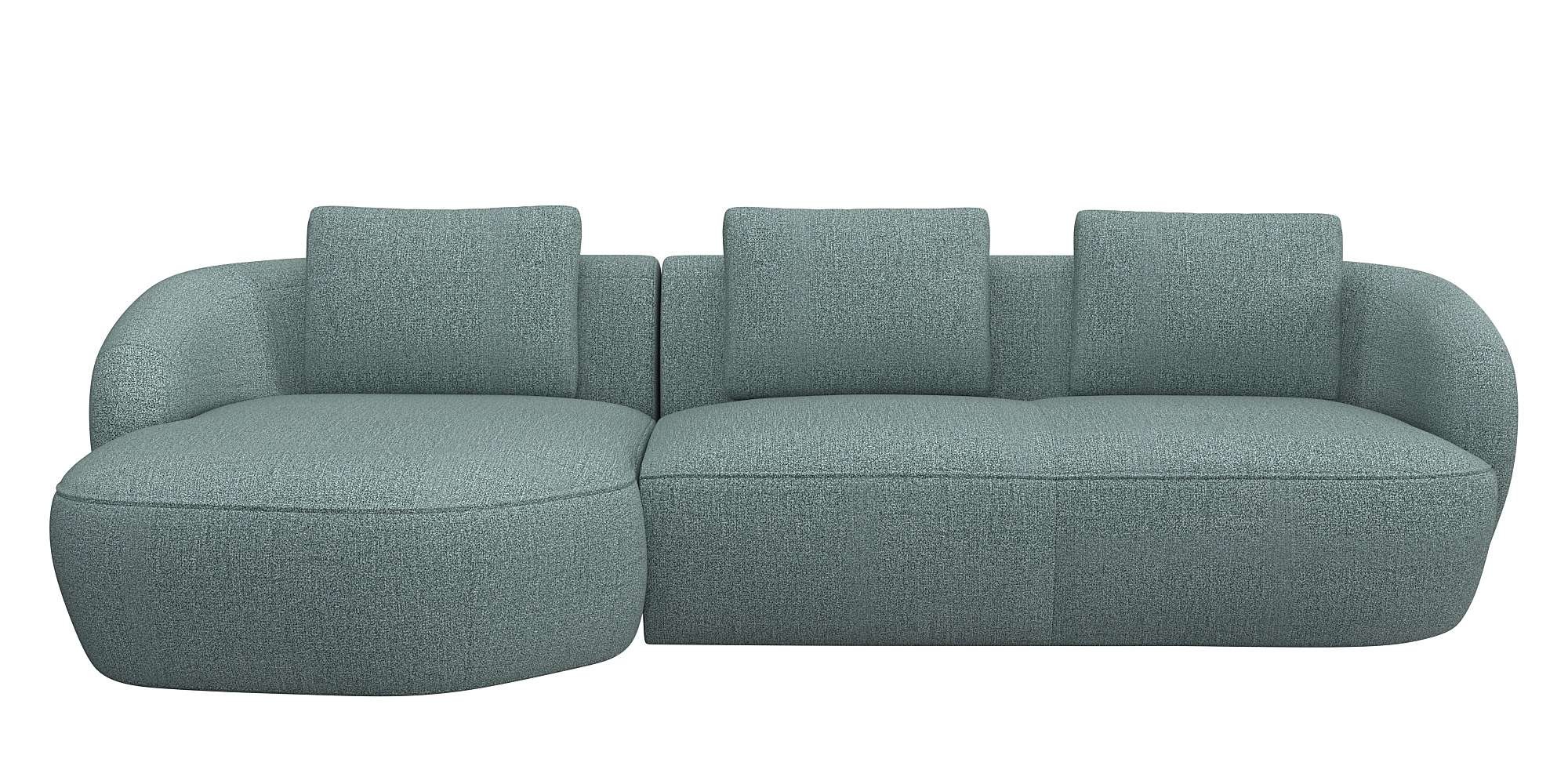 FLEXLUX Wohnlandschaft »Torino, rund, L-Form, Sofa-Ecke mit Recamiere, Long günstig online kaufen