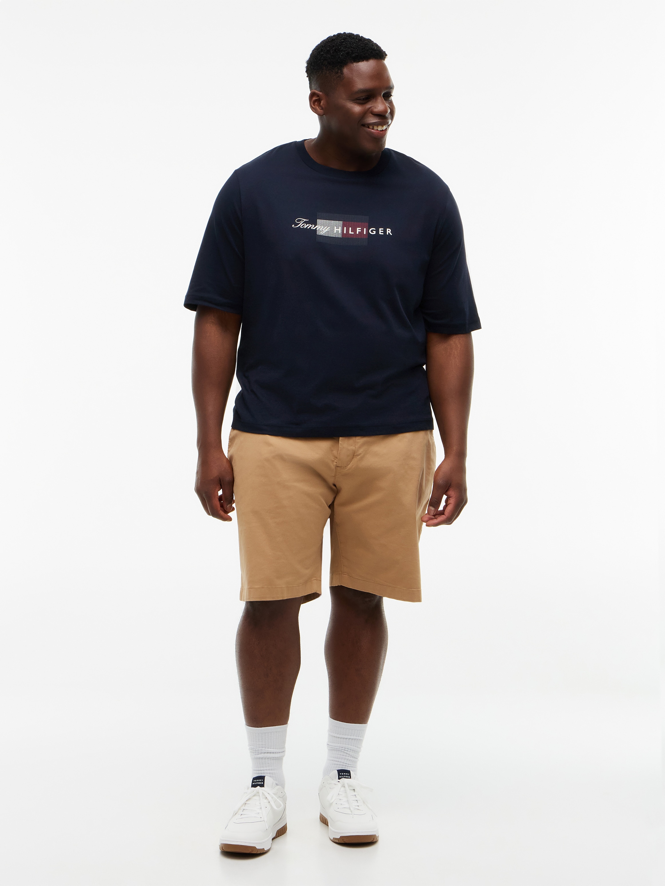 Tommy Hilfiger Big & Tall T-Shirt aus Jersey mit Flag-Grafik, Große Größen