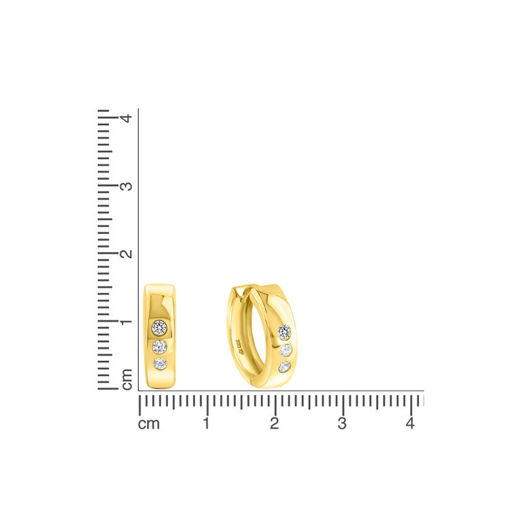 Firetti Paar Creolen »Schmuck Geschenk Gold 333 Basic, ca. 15,5 mm«