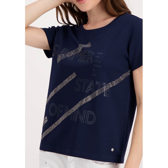 Monari Rundhalsshirt, mit Glitzerschrift online kaufen | T-Shirts