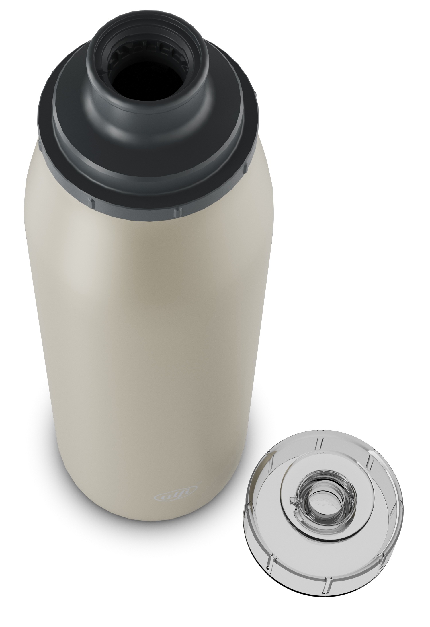 Alfi Isolierflasche »ISO BOTTLE, Edelstahlkörper, spülmaschinenfest«, (1 tlg.), 0,5l, 12h heiß & 24h kalt, Trinköffnung mit konsistentem Trinkfluss