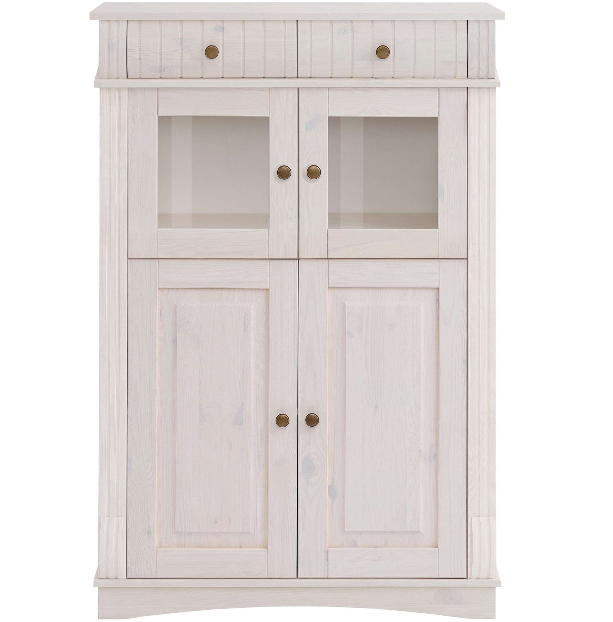 Home affaire Highboard »Teresa Mini-Vitrine mit Glastüren und 2 Schubkästen günstig online kaufen