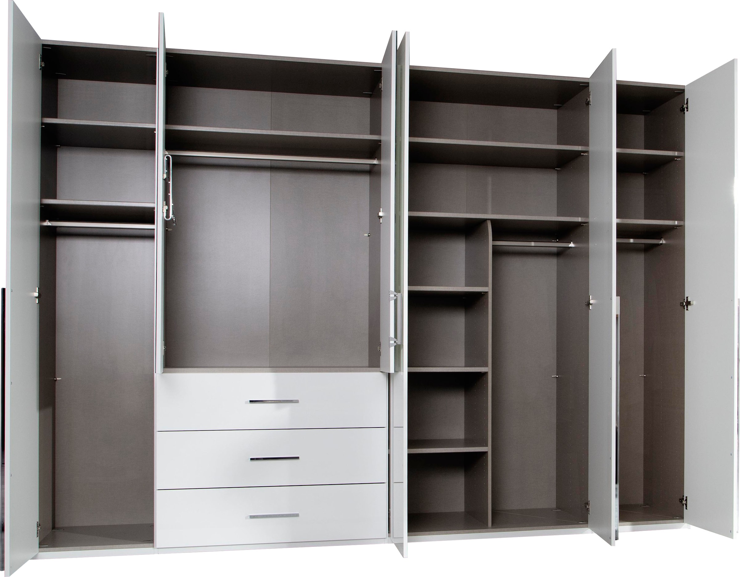 rauch Drehtürenschrank »Montclar«, Passepartout optional mit Beleuchtung, inkl. Wäscheeinteilung