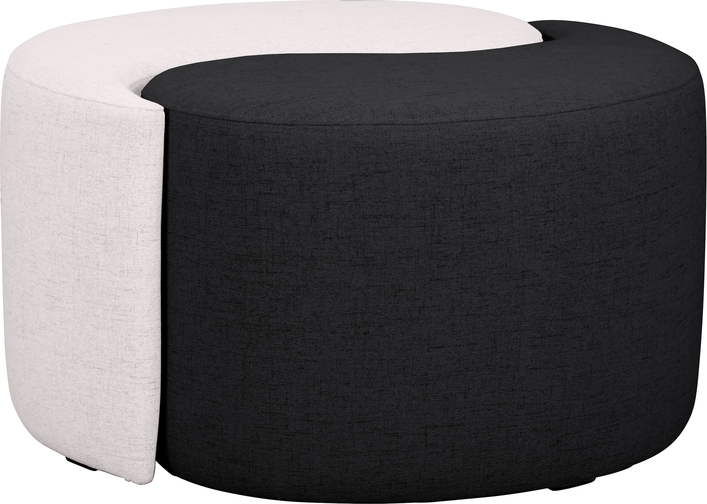 Home affaire Polsterhocker »Yin&Yang Durchmesser 82cm«, 2teilig, einzeln stellbar oder Yin-Yang-Optik