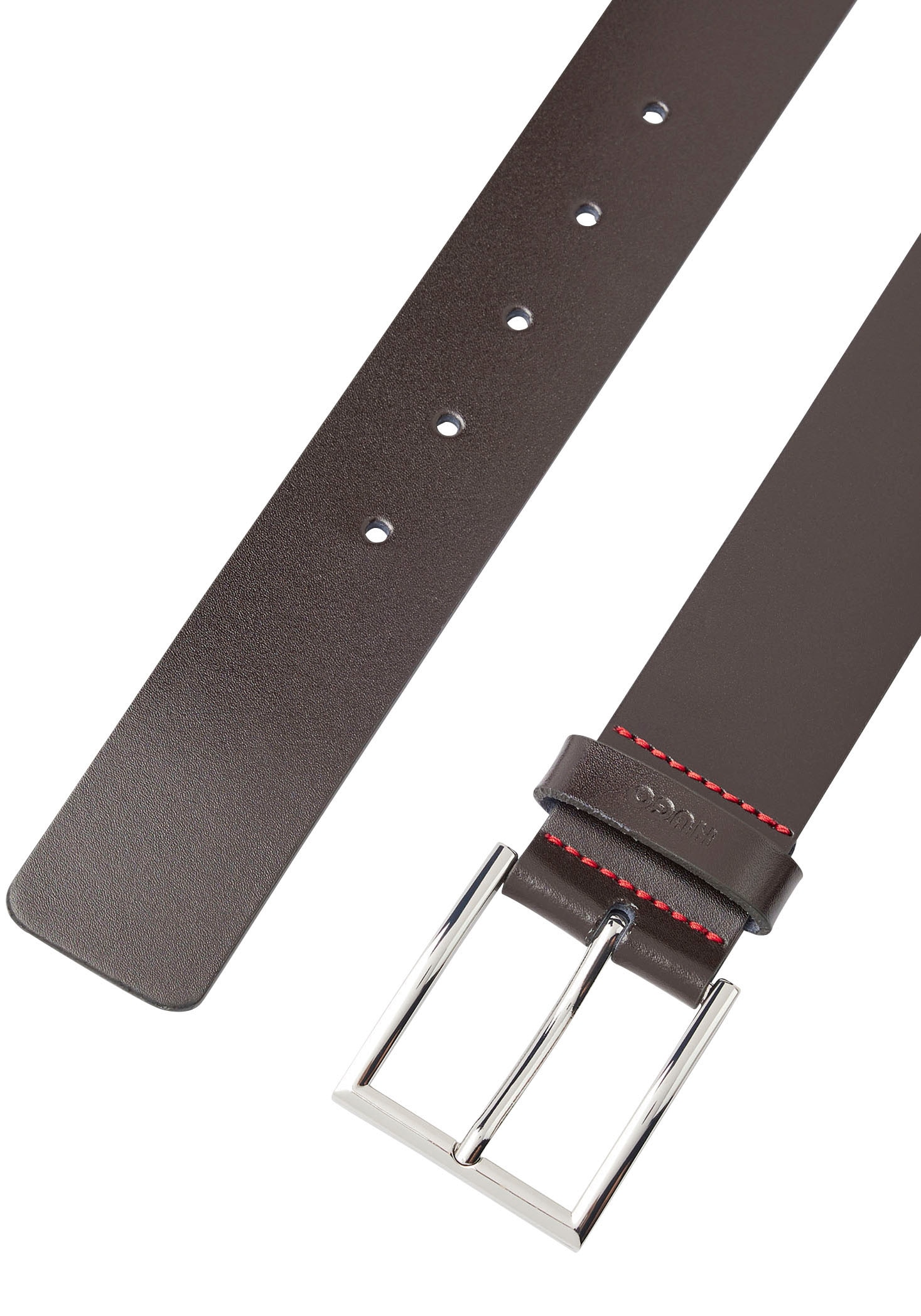 HUGO Ledergürtel »Giaspo«, mit Logo-Prägung auf der Schlaufe und roter Naht  online bestellen