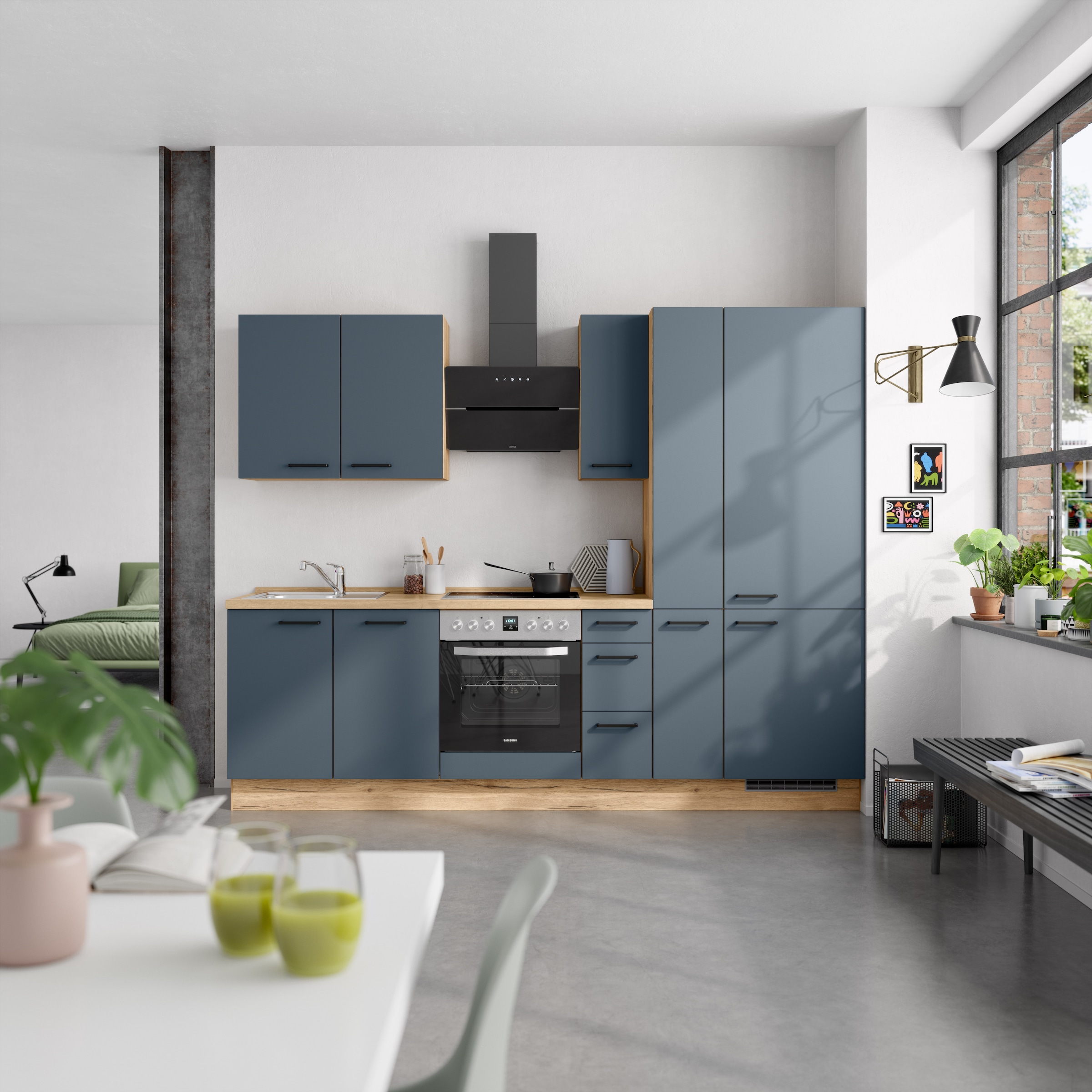 nobilia® Küchenzeile »"Easytouch II"«, vormontiert, Ausrichtung wählbar, Breite 270 cm, wahlw. mit E-Geräten