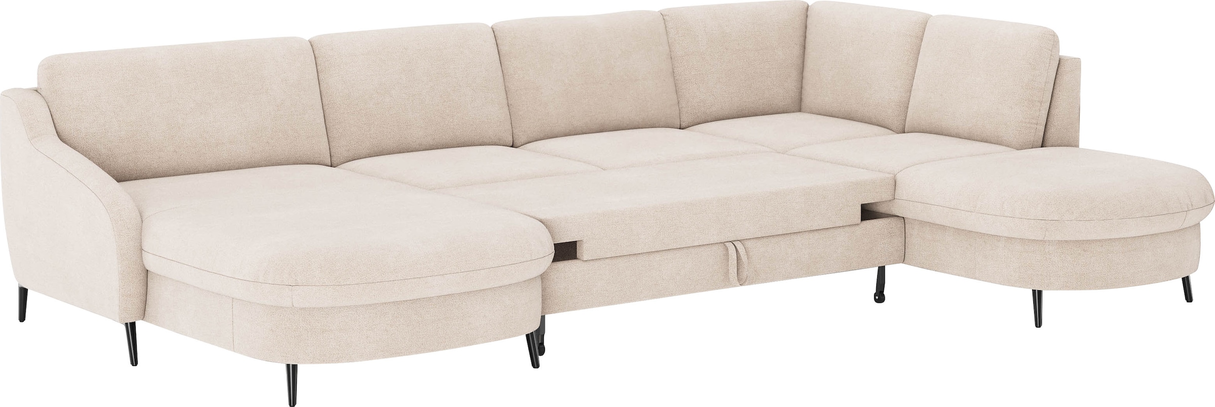 sit&more Wohnlandschaft »Soul U-Form«, wahlweise mit Bettfunktion und Bettkasten oder Schubkasten