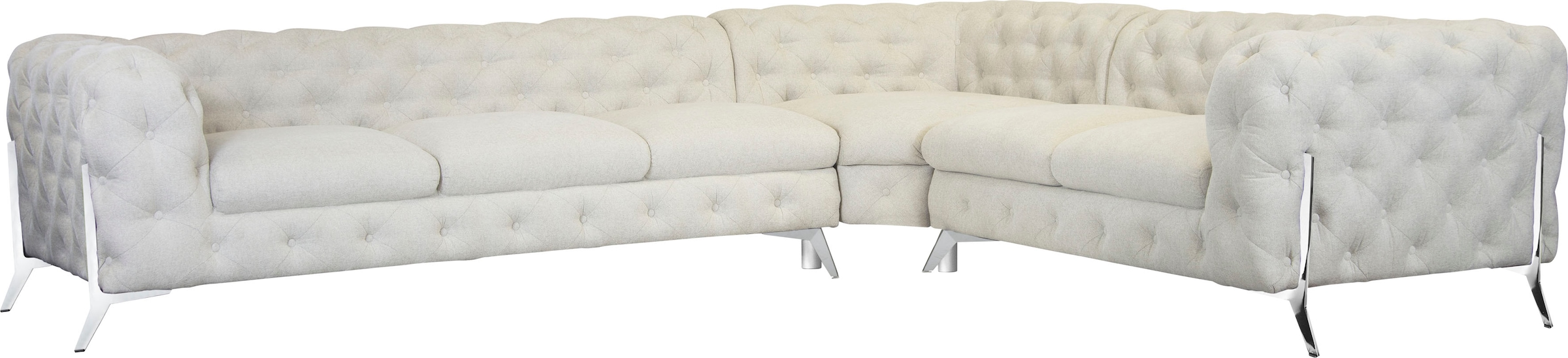 Leonique Chesterfield-Sofa "Amaury L-Form", großes Ecksofa, Chesterfield-Op günstig online kaufen