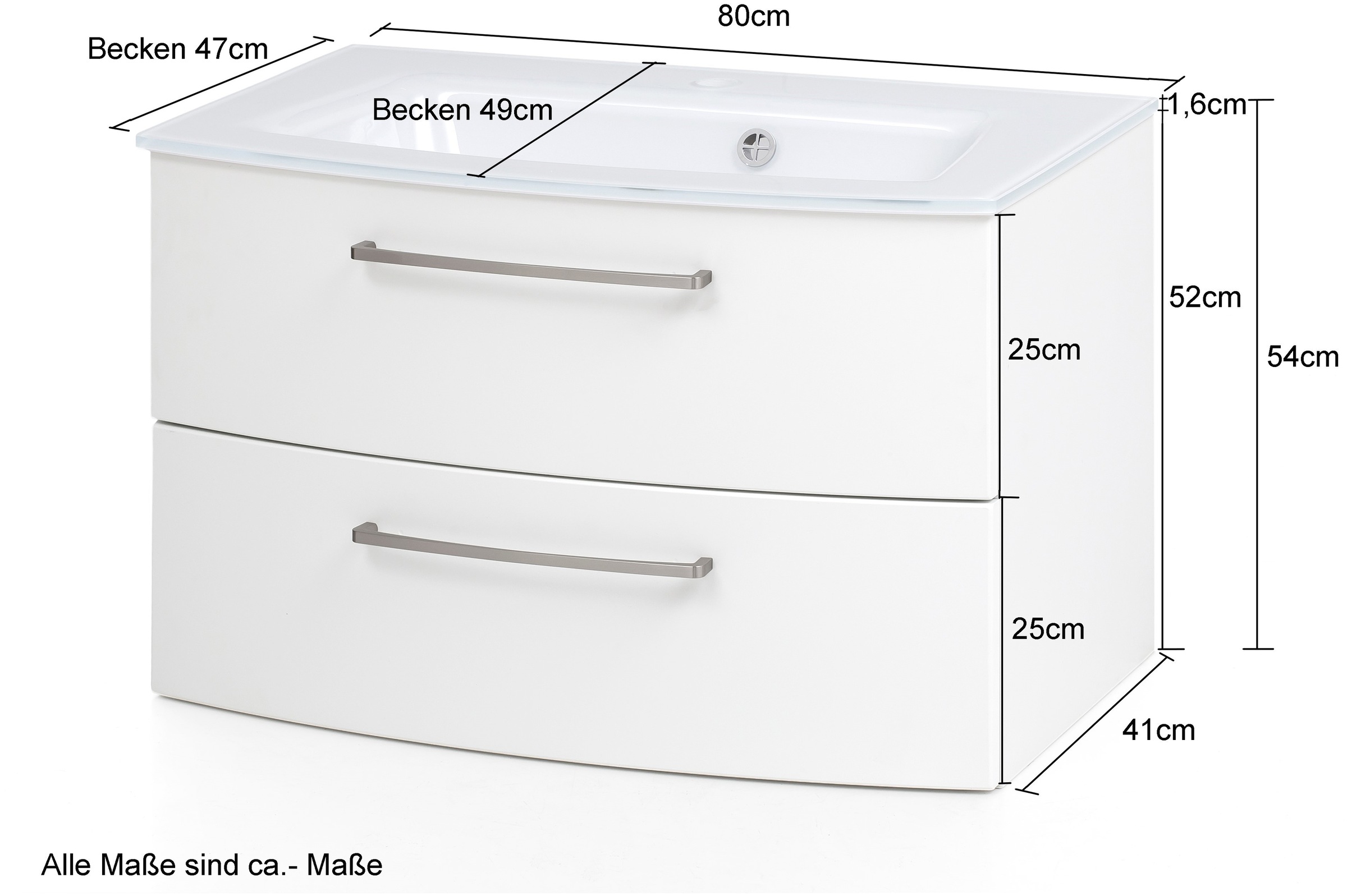 welltime Waschtisch »Windau«, Breite 80 cm, mit Soft-Close Funktion