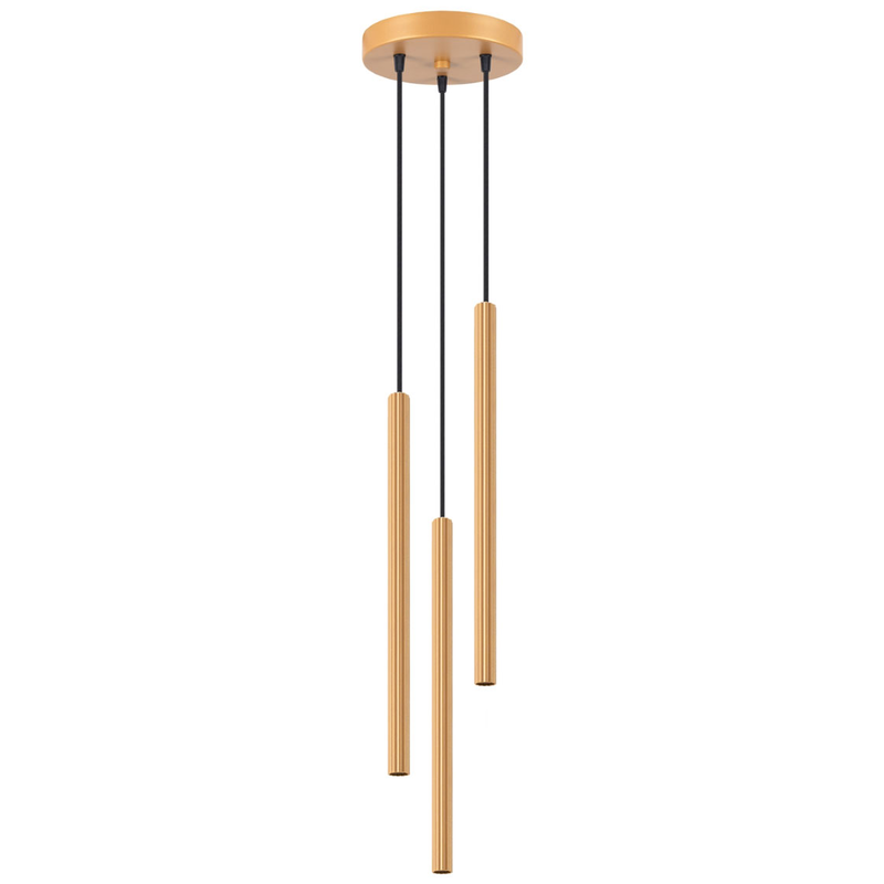 SOLLUX LIGHTING Pendelleuchte »ARCHE 3P« G9 1 Stk. Riemenverstellung Goldfarben