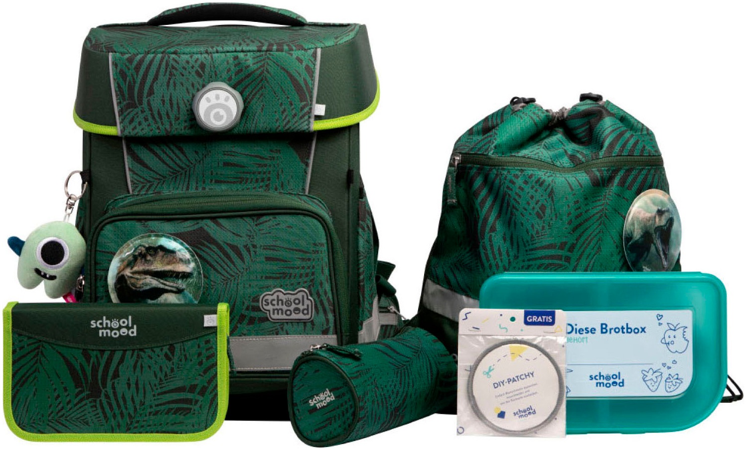 SCHOOL-MOOD Schulranzen »Champion Pro« retroreflektierende Flächen Daniel (Dino) mit Moodie Gideon Glück