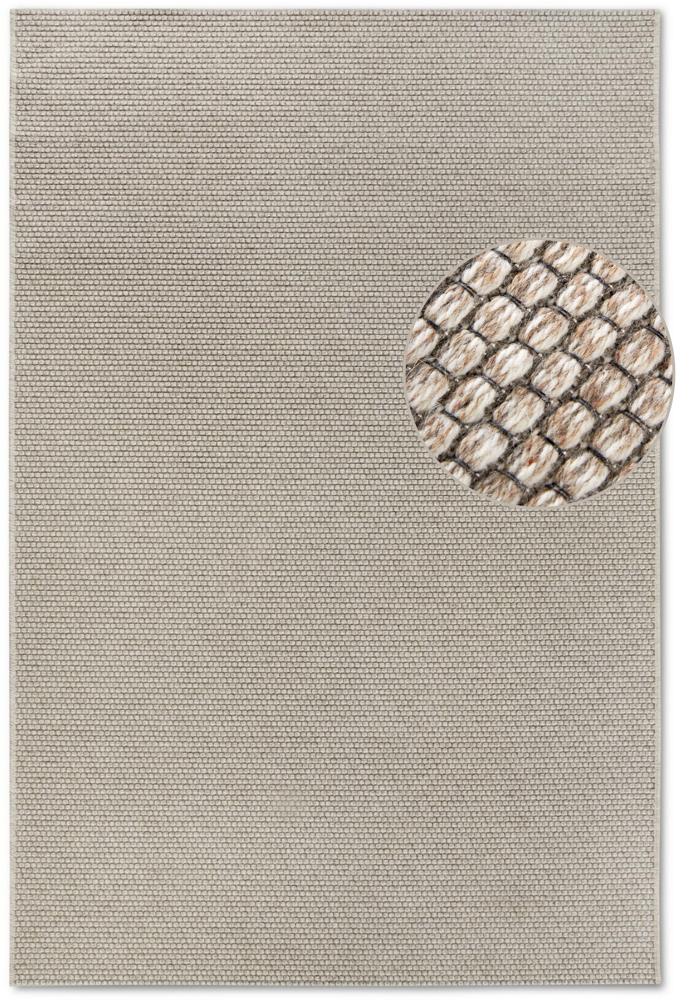 Villeroy & Boch Wollteppich »Charles«, rechteckig, 5 mm Höhe, Schurwolle, Wolle, Natur, Wohnzimmer, Schlafzimmer, Boho, Skandi