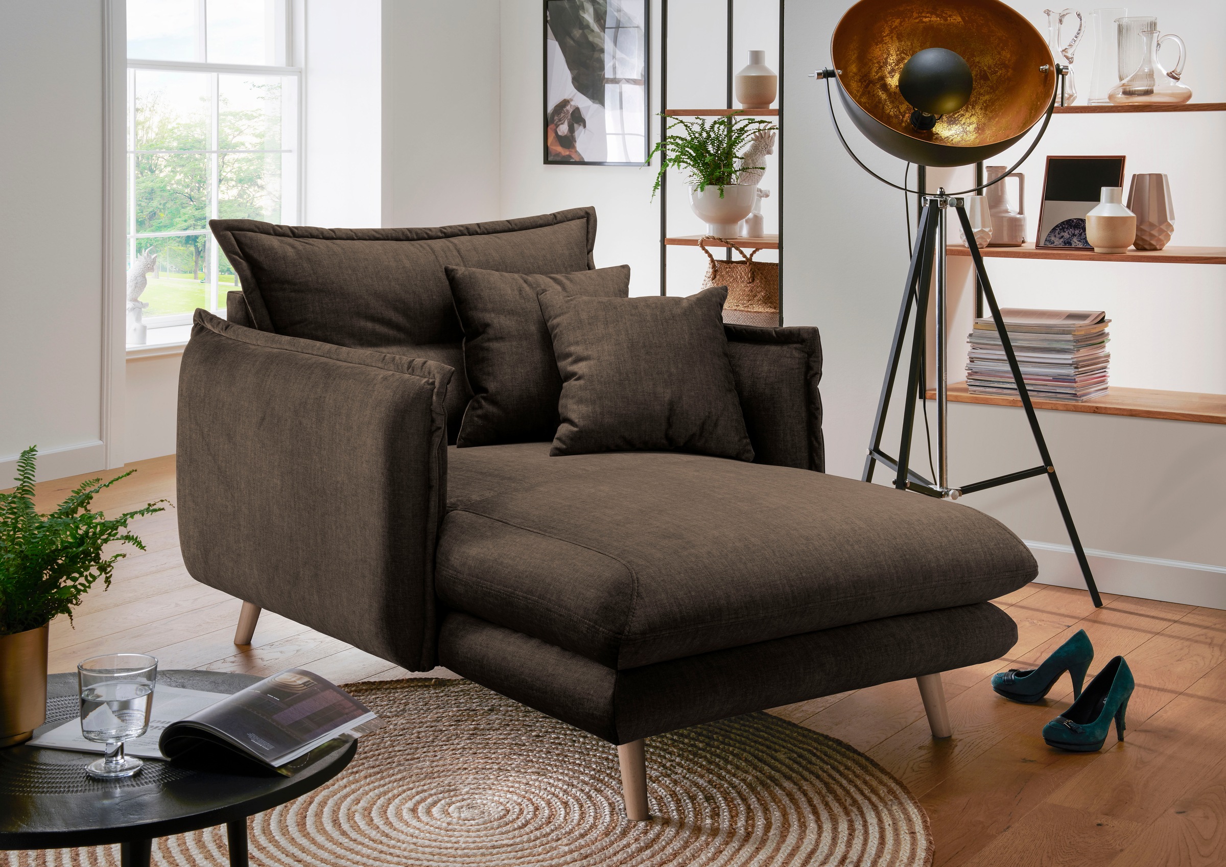 Home affaire Loveseat »Lazio« moderner Sessel mit einer bequemen Polsterung günstig online kaufen