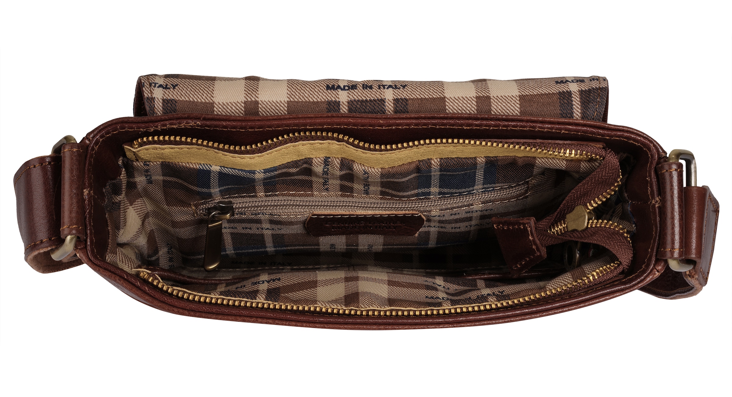 Piké Umhängetasche echt Leder, Made in Italy