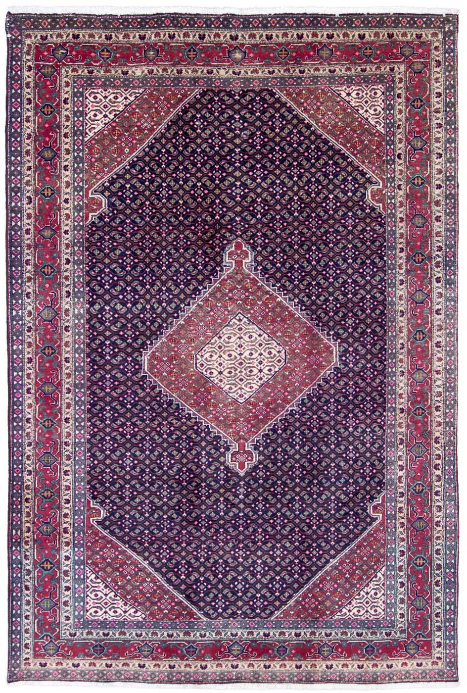 morgenland Wollteppich »Täbriz Medaillon Blu scuro 303 x 200 cm«, rechtecki günstig online kaufen