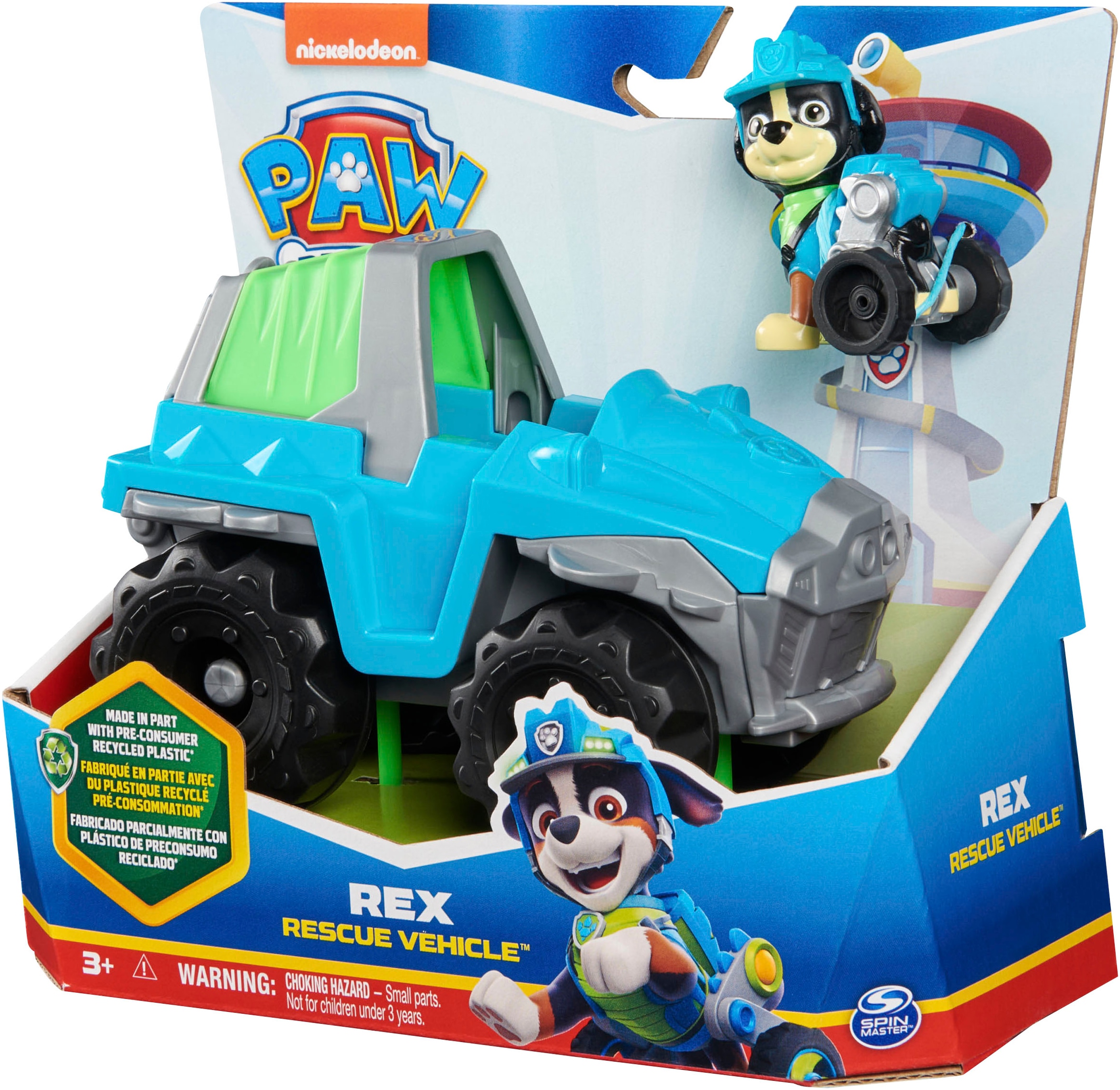 Spin Master Spielzeug-Auto »Paw Patrol - Sust. Basic Vehicle Rex«, zum Teil aus recycelten Material