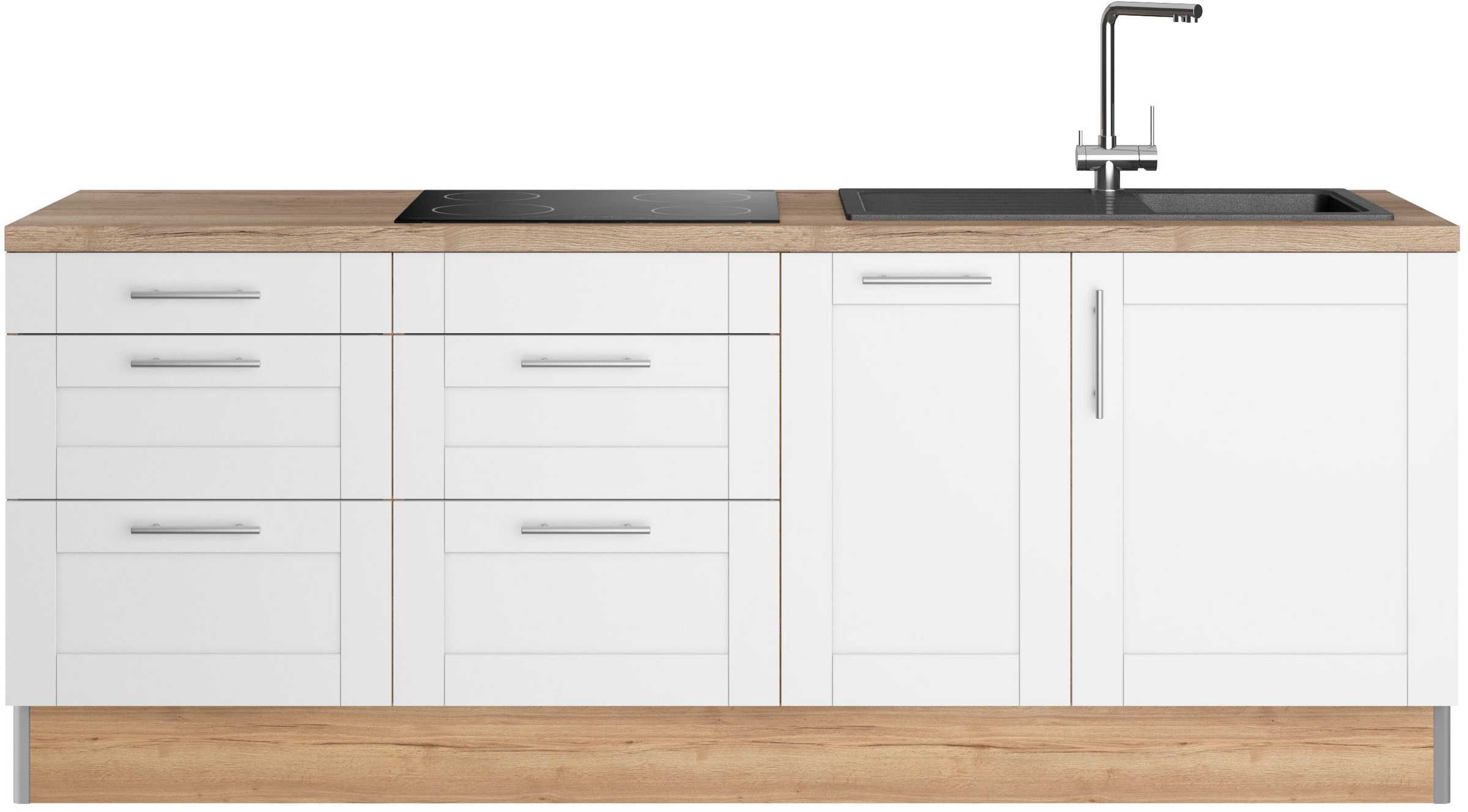 KOCHSTATION Küche »KS-Ahus«, Breite 225 cm, wahlw. Mit E-Geräten, Soft Clos günstig online kaufen