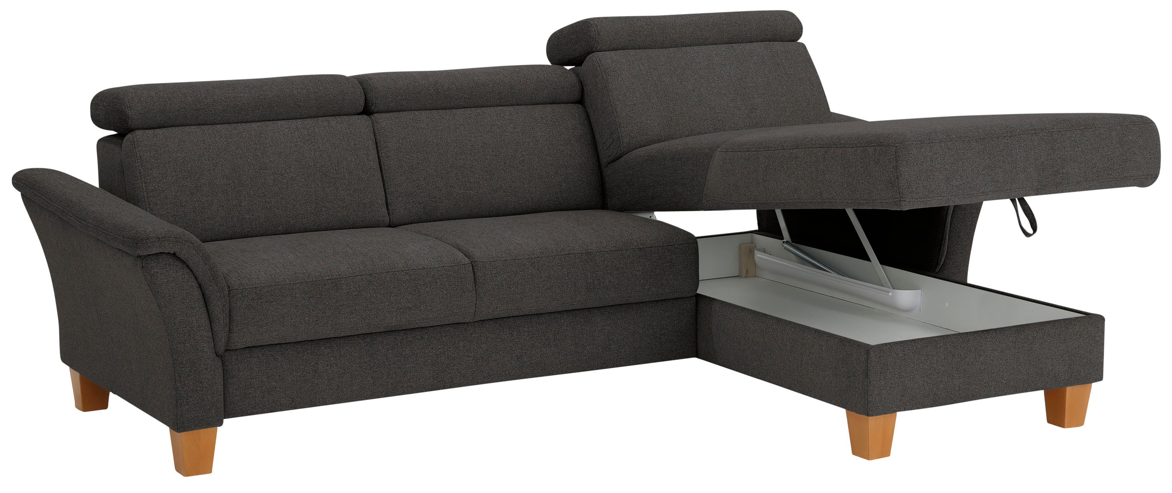 Home affaire Ecksofa »Conville L-Form«, Federkern, wahlweise mit Bettfunktion und Bettkasten bzw. Stauraum